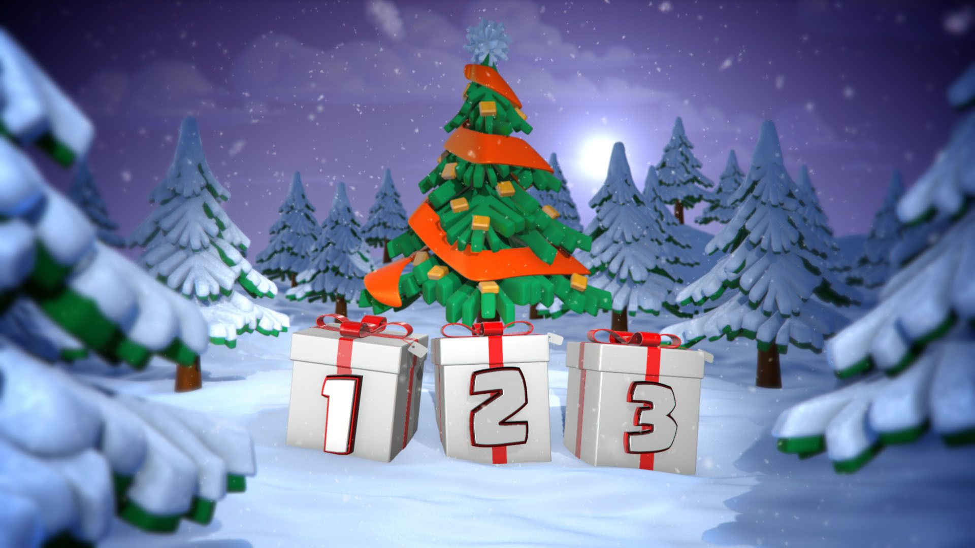 Albero di Natale invernale Clash, 1920x1080 Full HD, Laptop