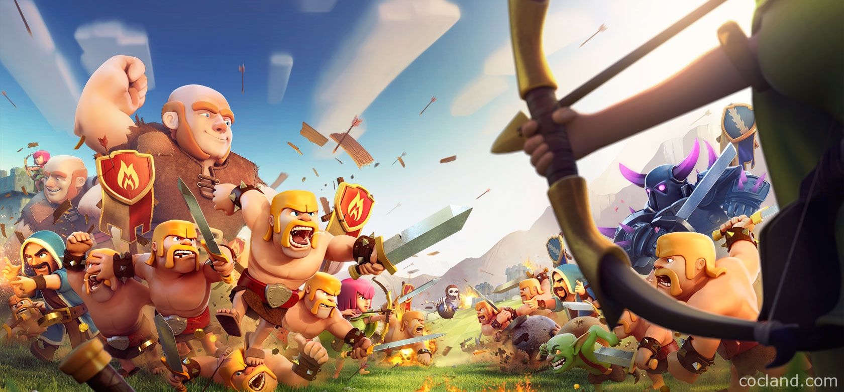 Clash of Clans goblin barbari, 2048x1152 2K, Laptop