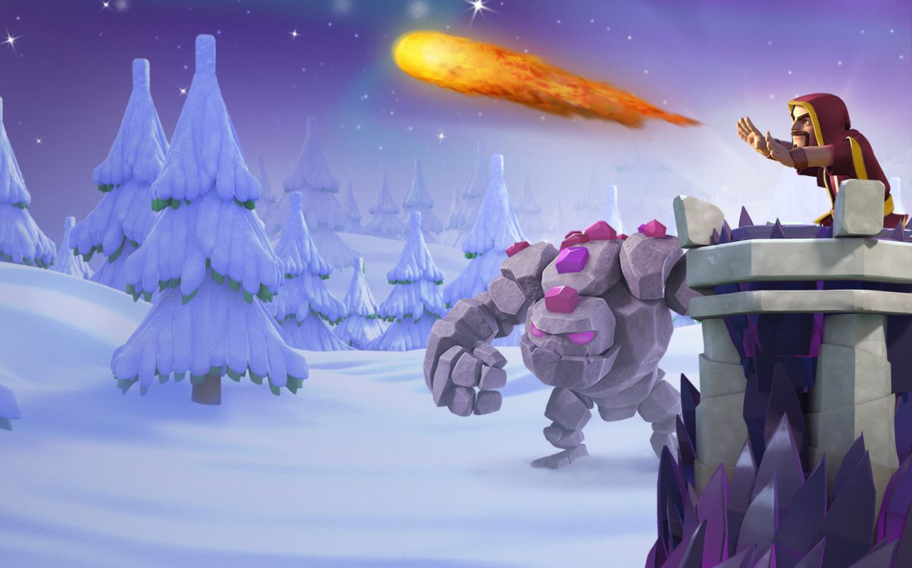 Golem invernale Clash of Clans, Supercell, 1290x803 720p, Laptop