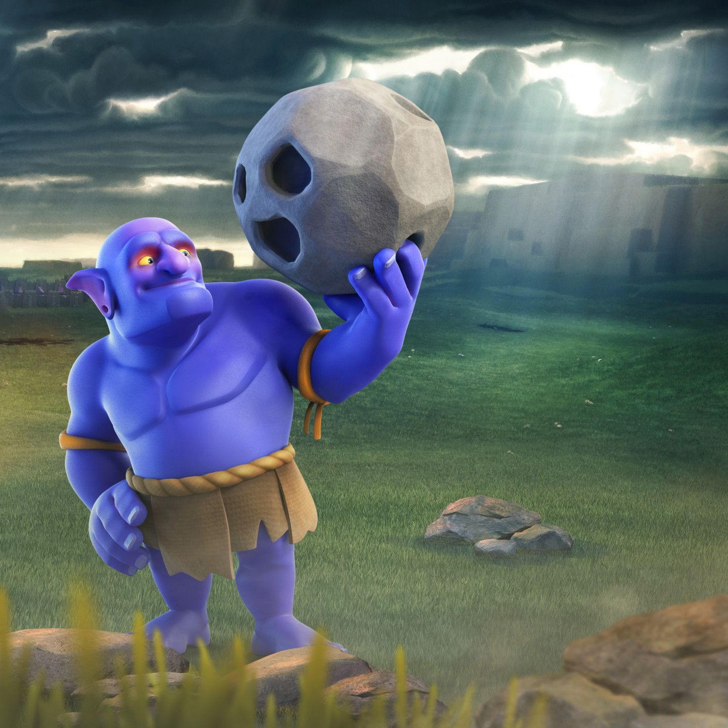 Personaggi Clash of Clans tema natalizio, 1600x900 HD, PC