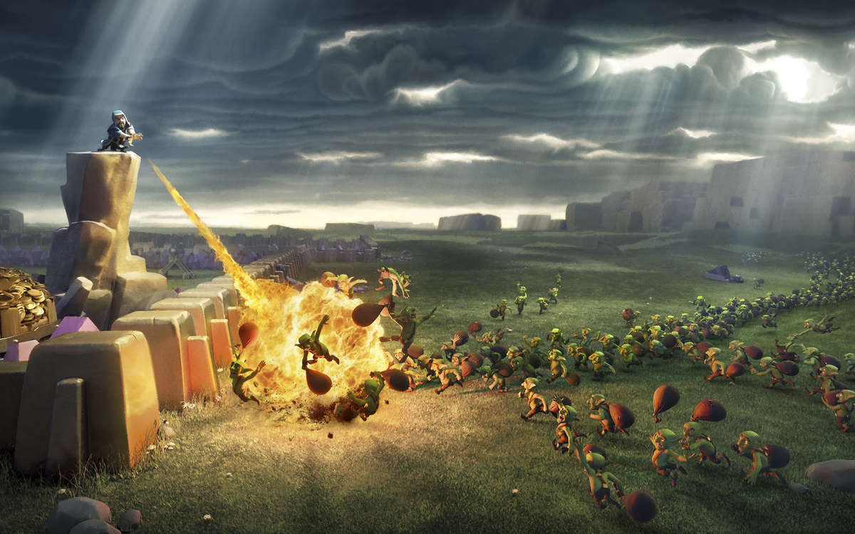 Bowler Clash of Clans invernale, 1440x1440 HD, Desktop