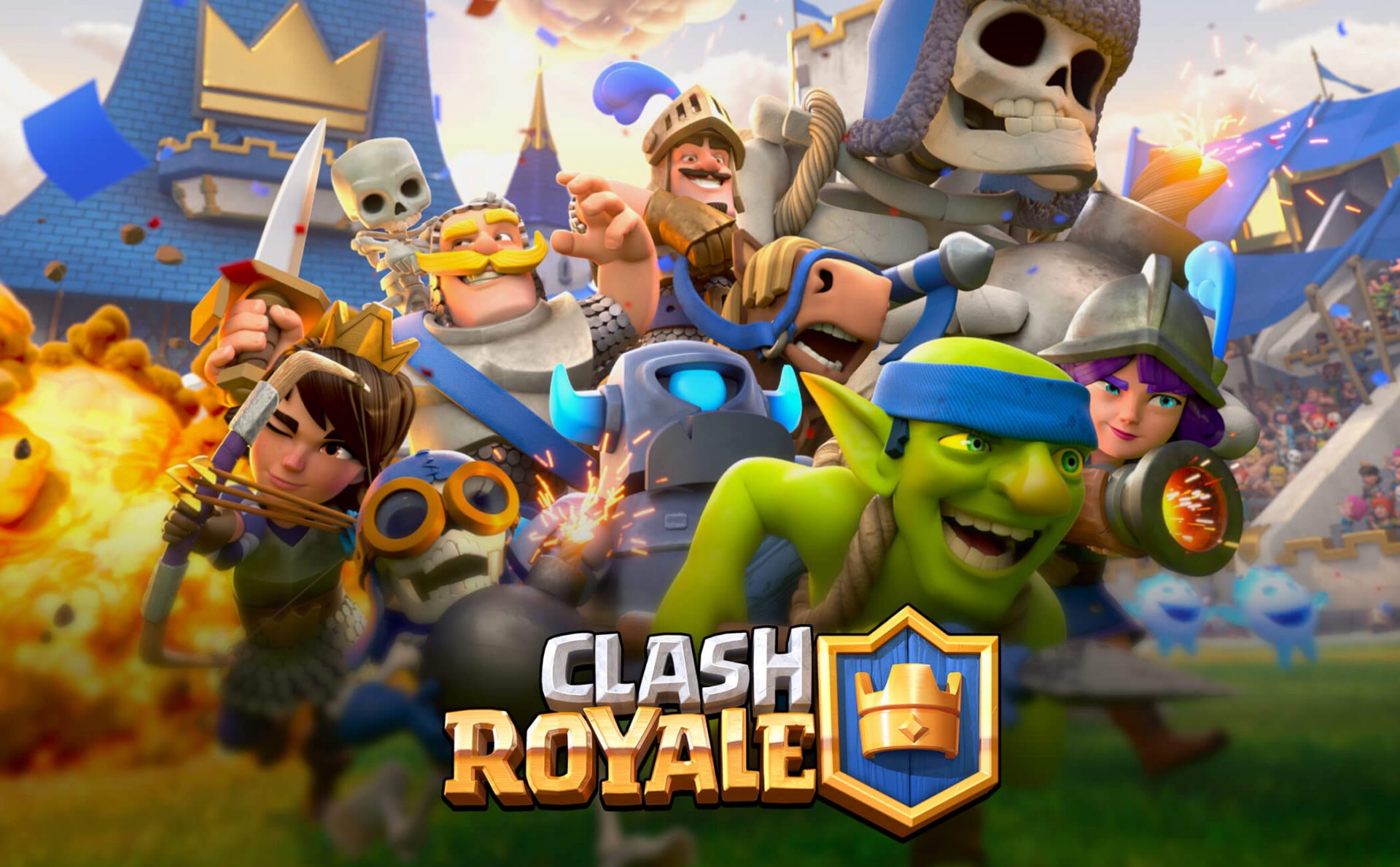 Personaggi Clash Royale logo, 1920x1189 1080p, Laptop