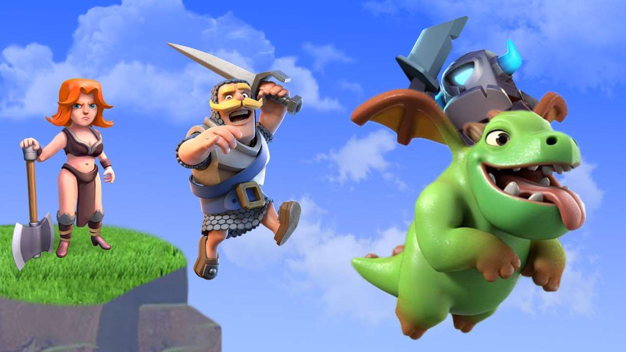 Personaggi Clash Royale, drago e guerrieri, 1280x720 720p, iMac