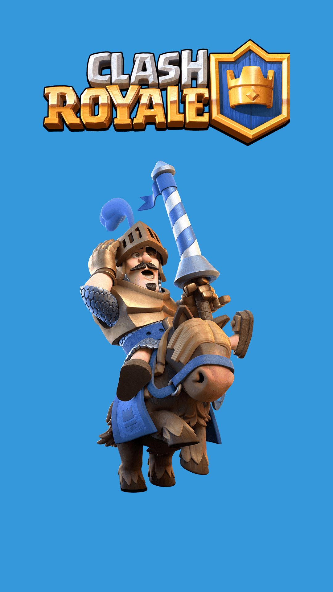 Cavaliere Clash Royale su cavallo, 1080x1920 Verticale, Mobile