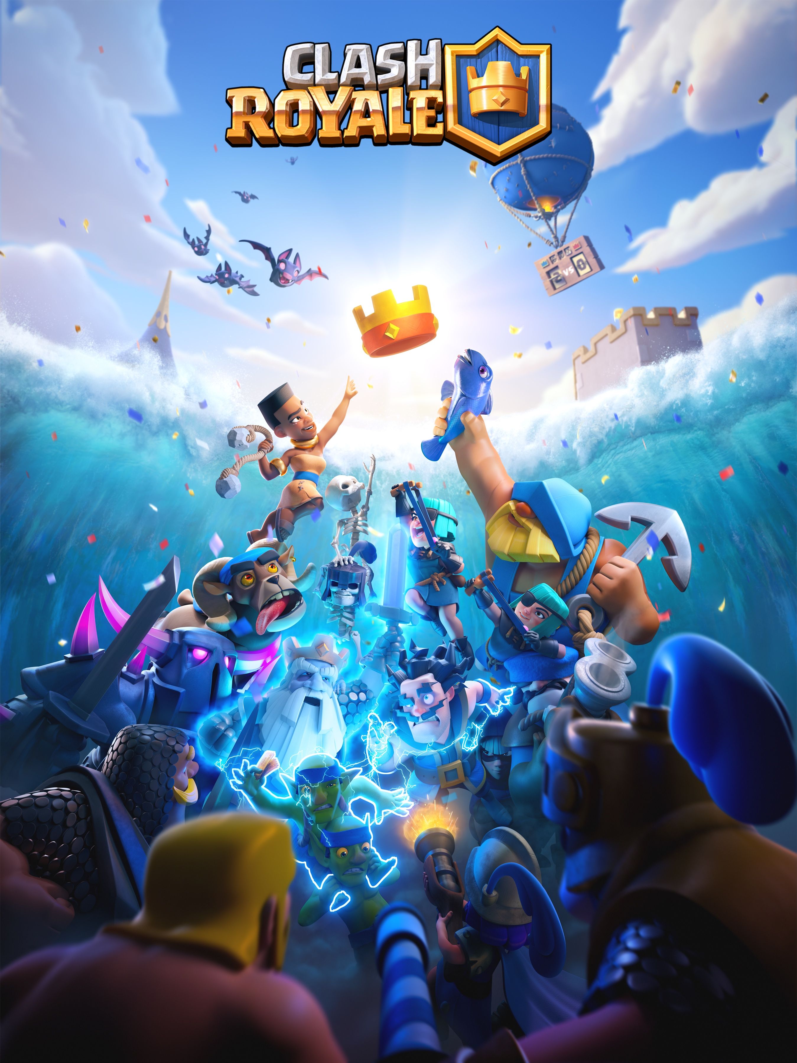 Personaggi Clash Royale, corona dorata, 2698x3599 Full HD Verticale, Smartphone
