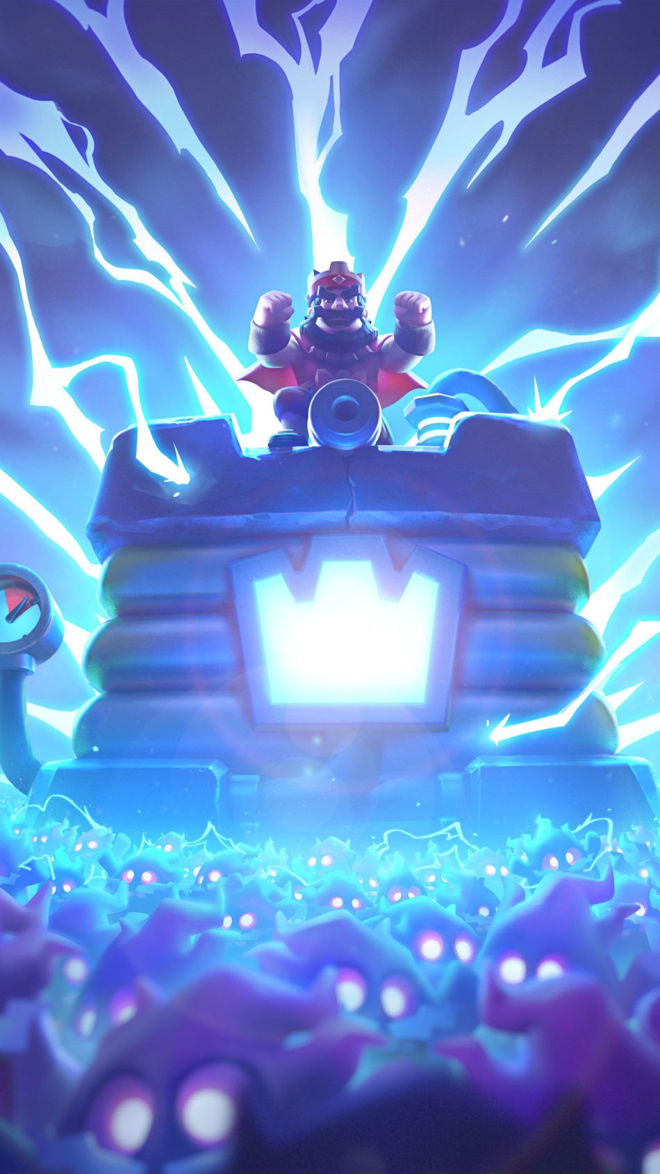 Re Clash Royale con fulmini, 950x1689 Verticale, Telefono