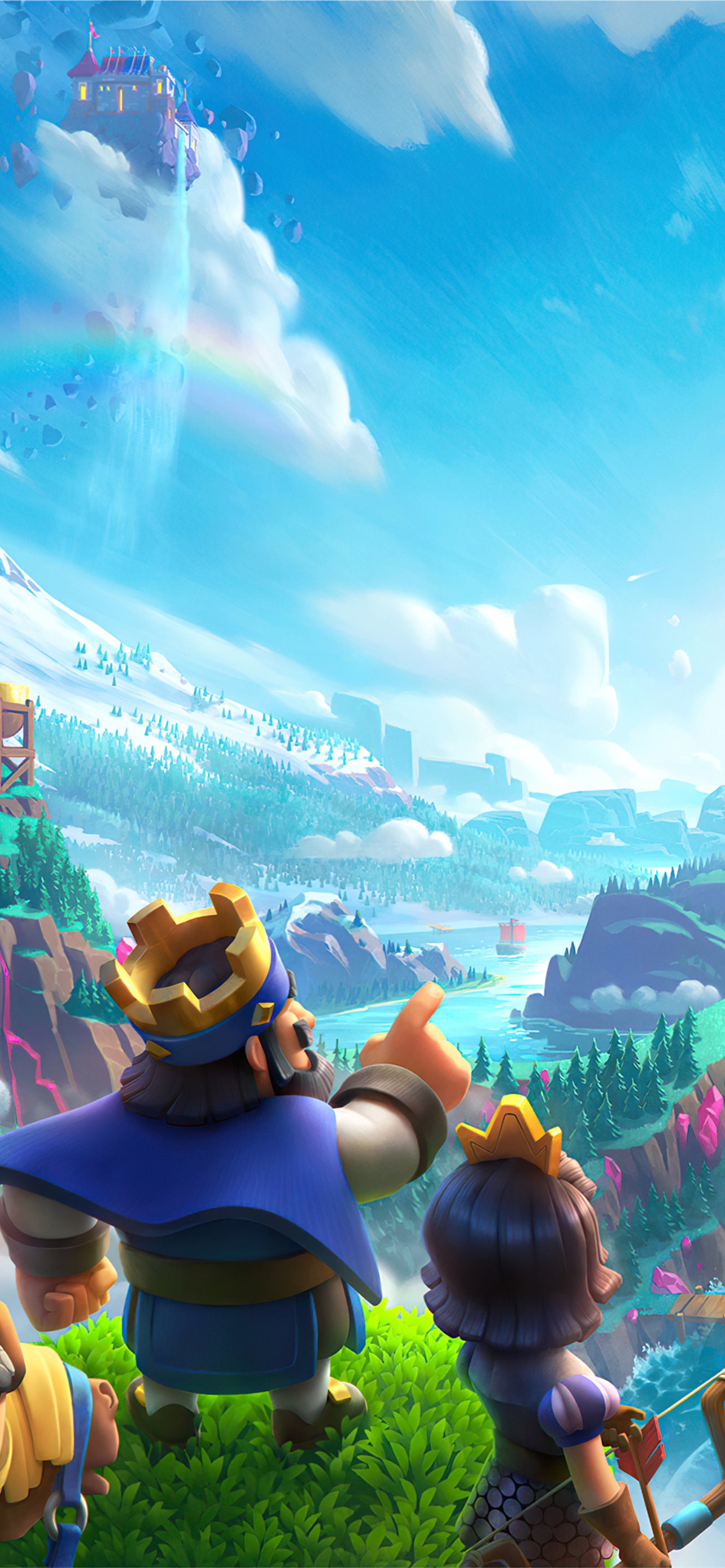 Personaggi Clash Royale paesaggio fantasy, 1284x2778 Verticale, Mobile