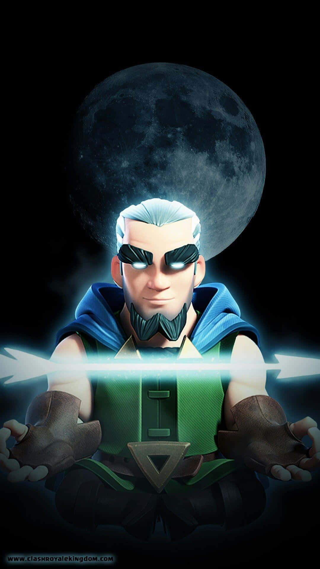 Personaggio Clash Royale con luna, 1080x1920 Full HD Verticale, Smartphone