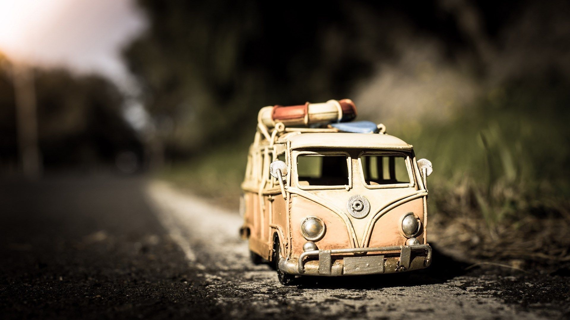 Furgone VW giocattolo strada, 1920x1080 Full HD, Laptop