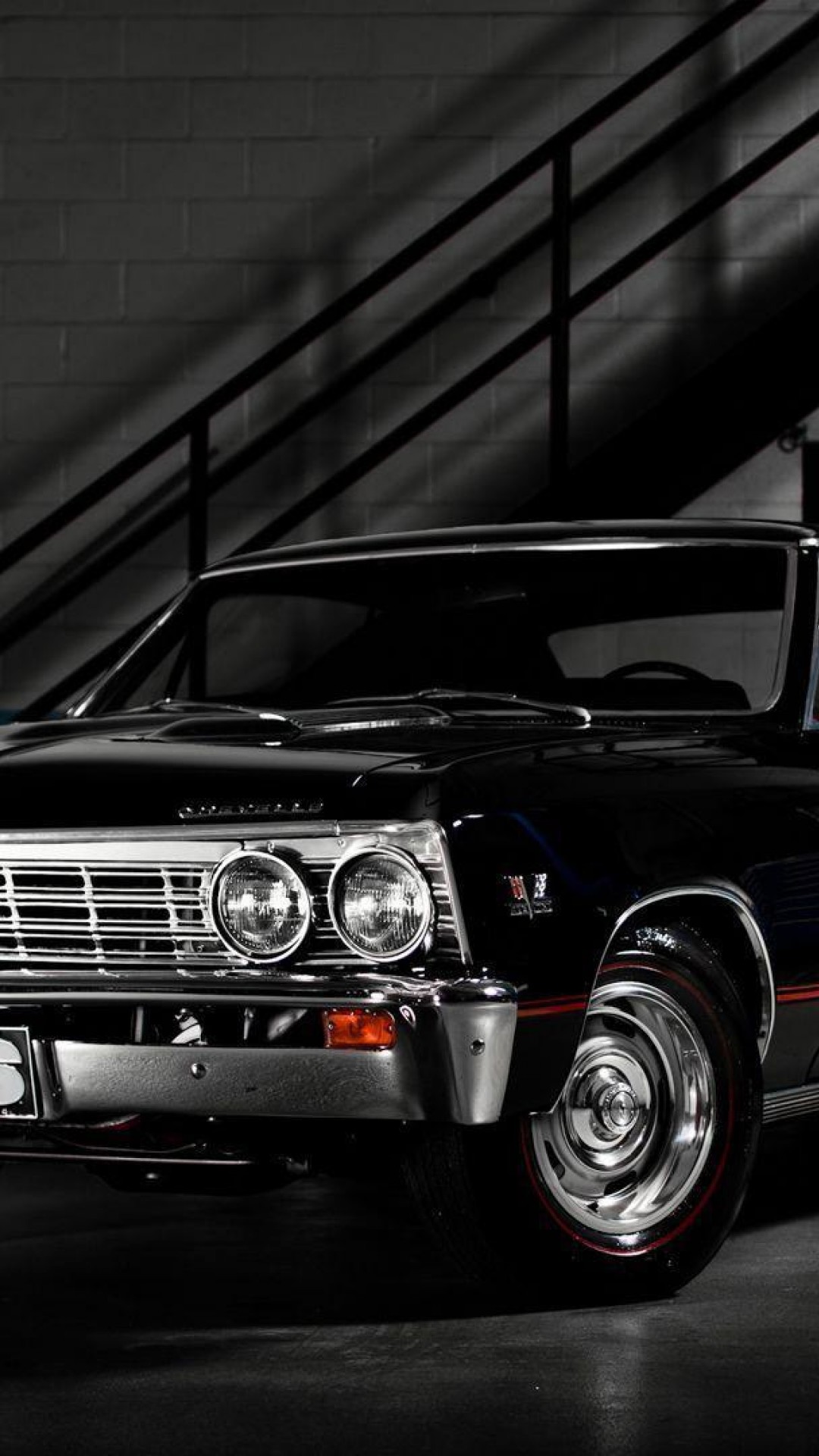 Auto classica nera Chevrolet, 1080x1920 Full HD Verticale, iPhone