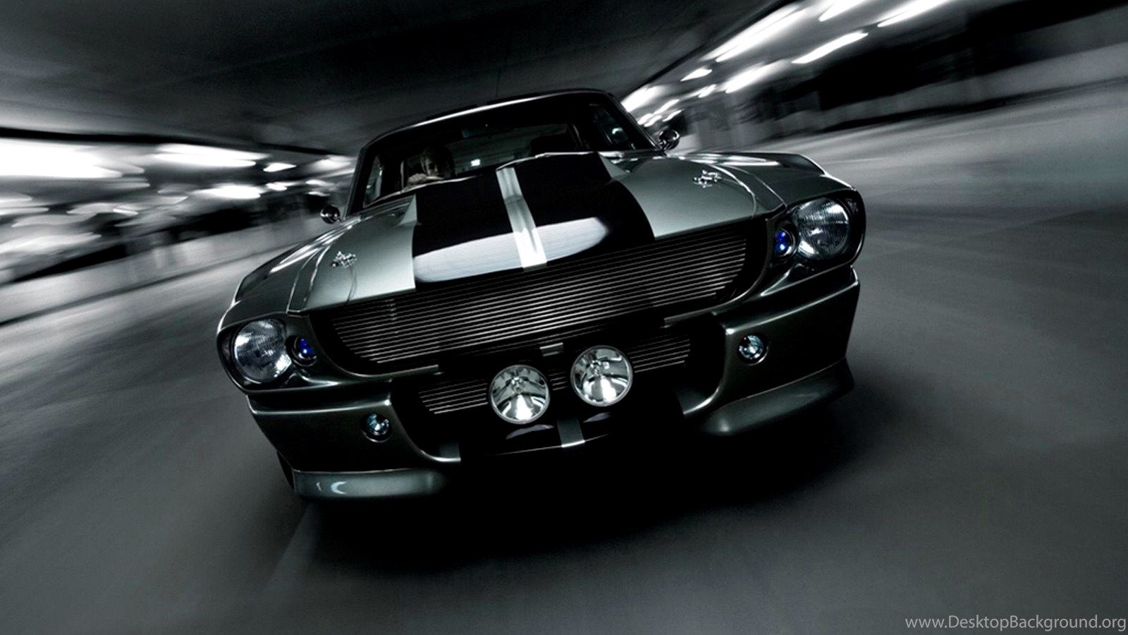 Ford Mustang nera classica, V8, 1600x900 900p, Desktop