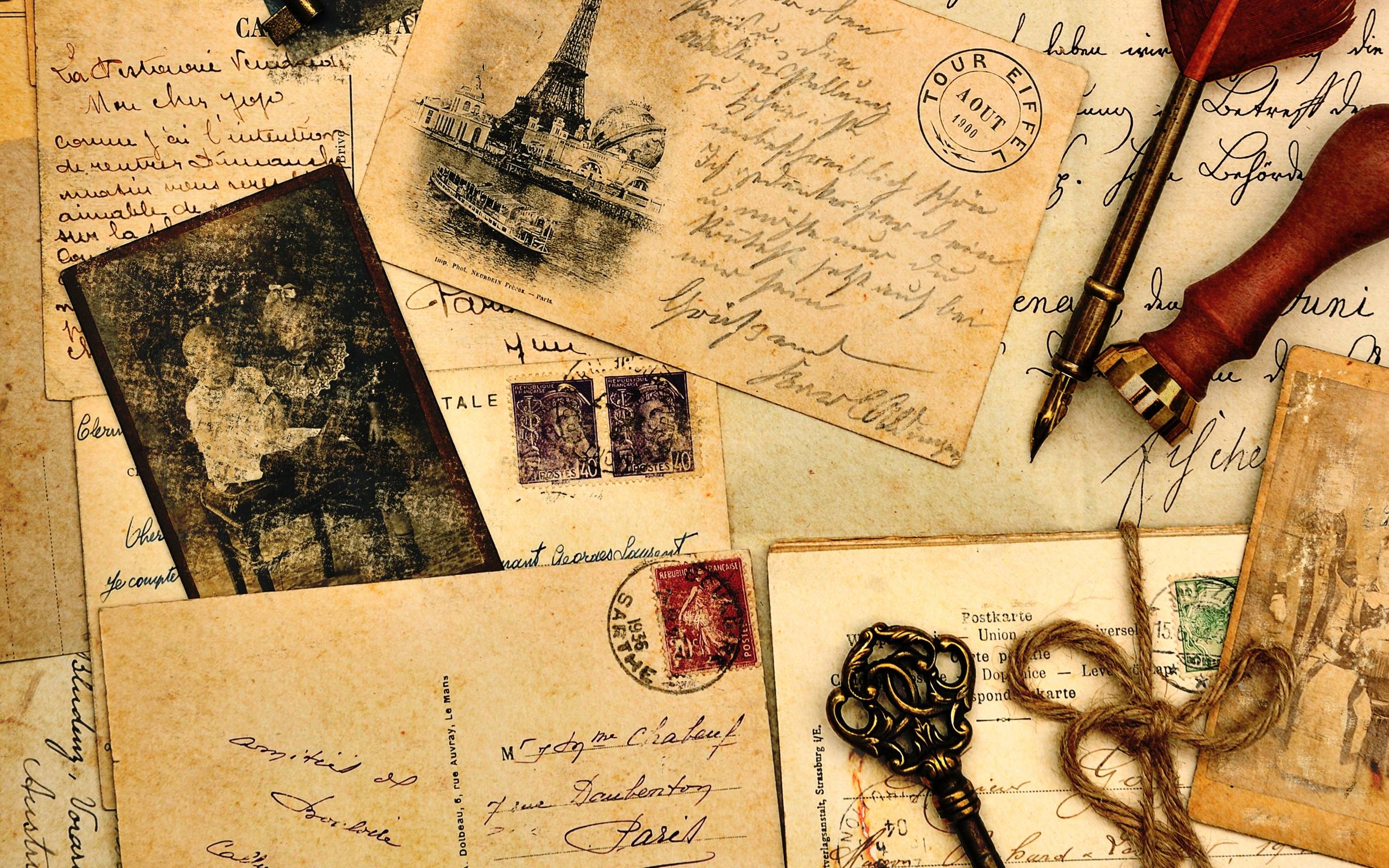 Cartoline vintage e chiave antica, 2560x1600 WQXGA, ROG Asus Laptop