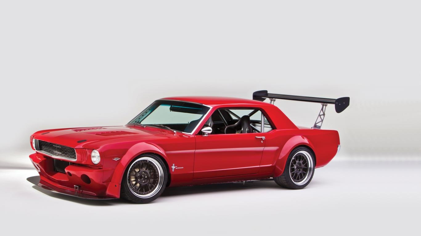 Mustang classica rossa modificata, 1366x768 720p, Notebook