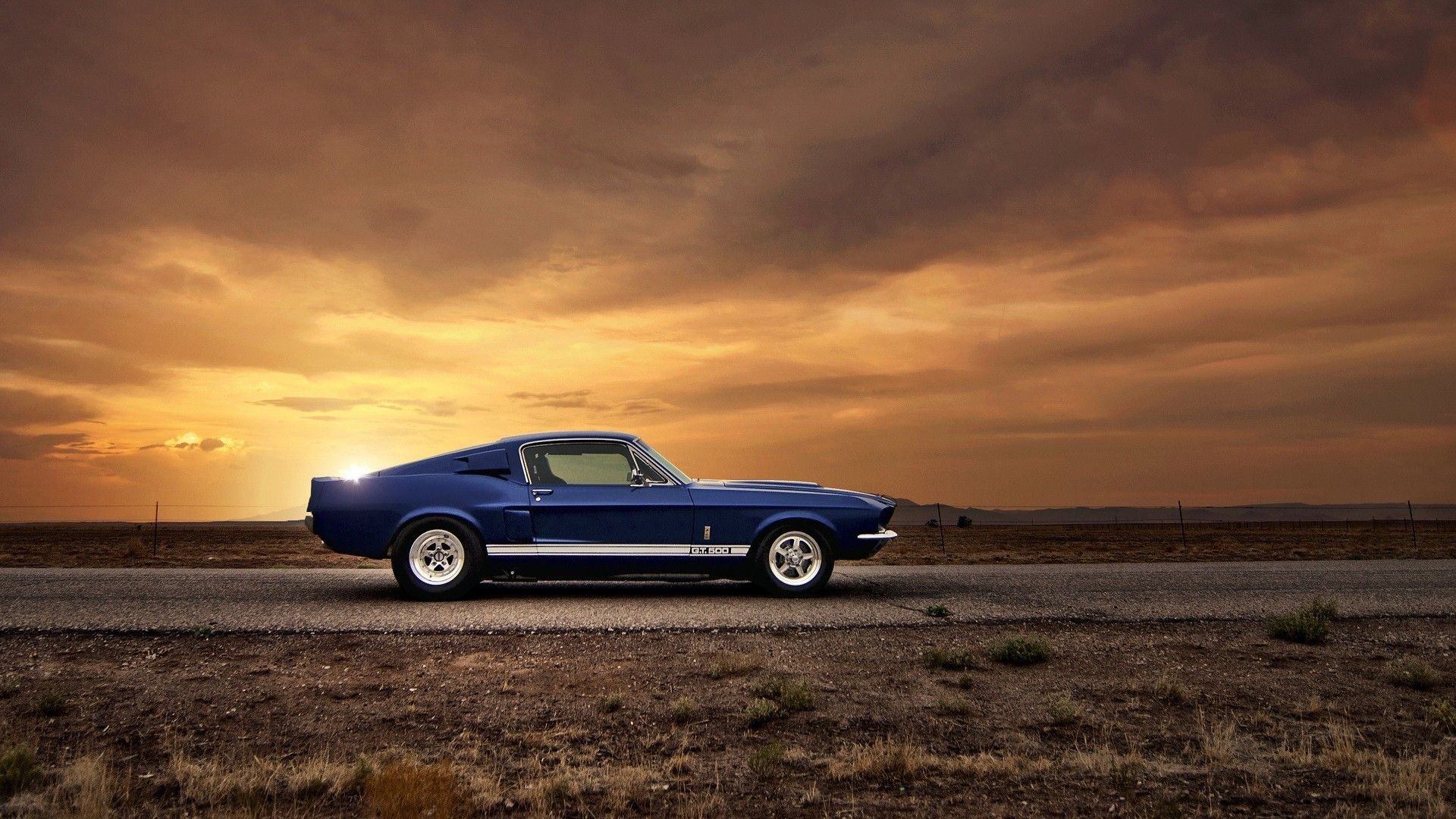 Auto classica blu tramonto, 1920x1080 1080p, MacBook Pro