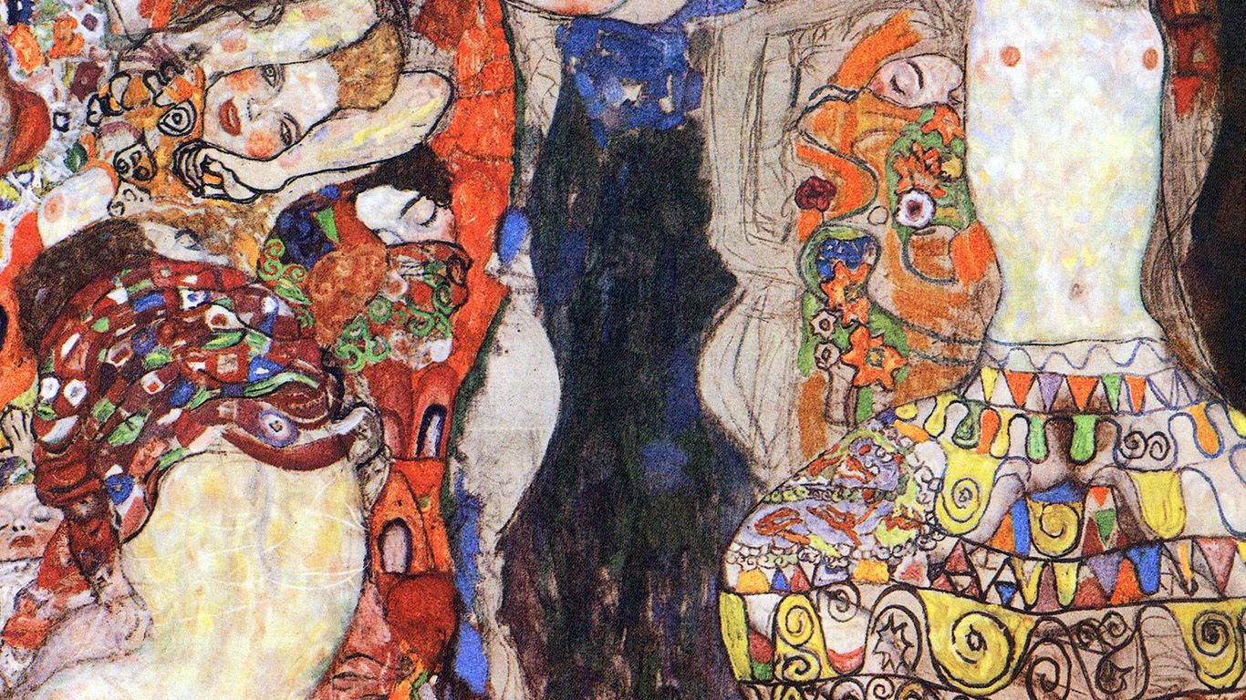 Dipinto astratto Gustav Klimt, 1366x768 720p, HP Laptop
