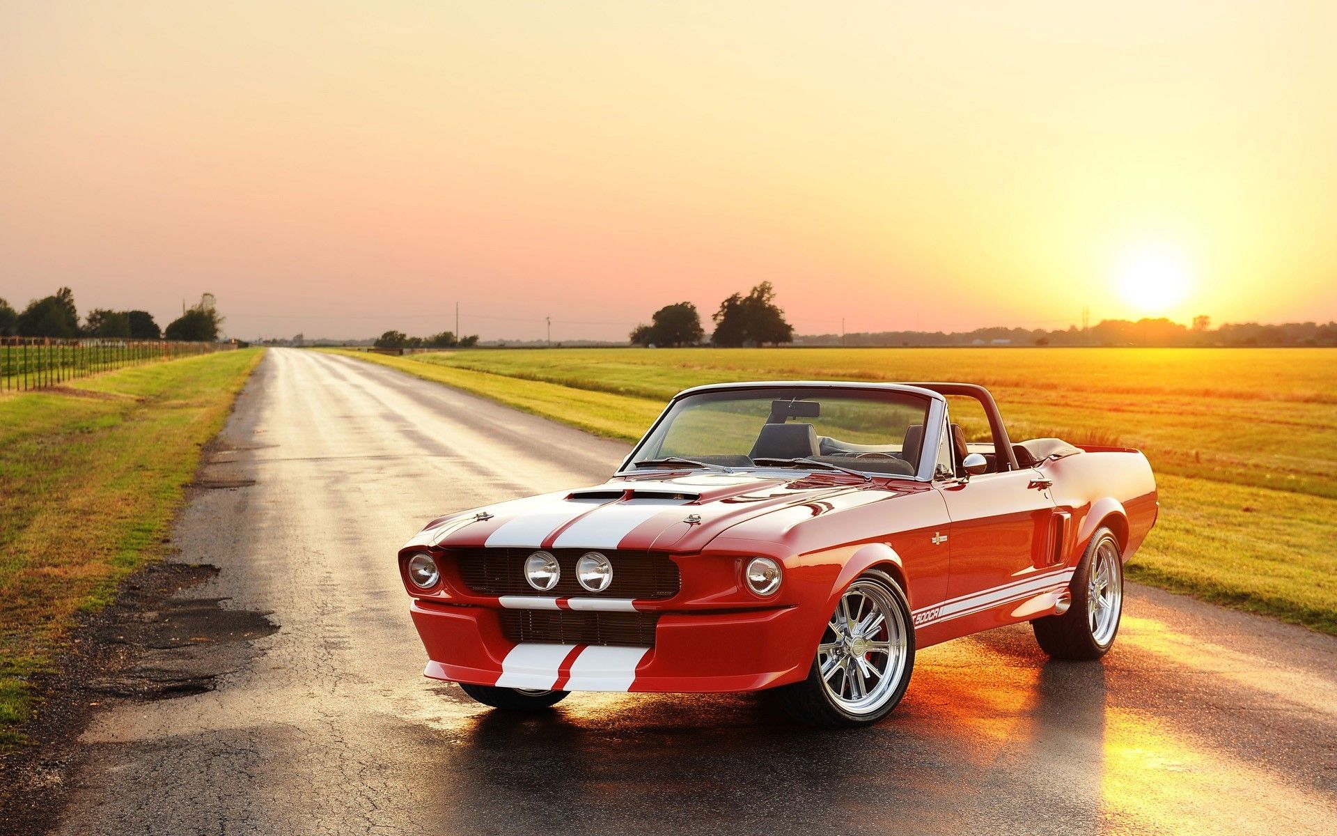 Auto d'epoca Mustang rossa, 1920x1200 WUXGA, Notebook