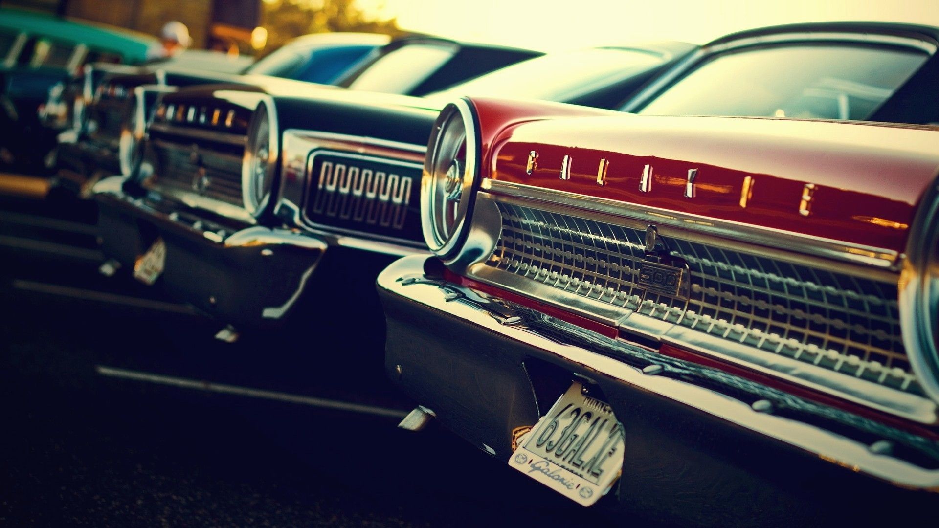 Auto d'epoca americane allineate, 1920x1080 Full HD, Ultrabook