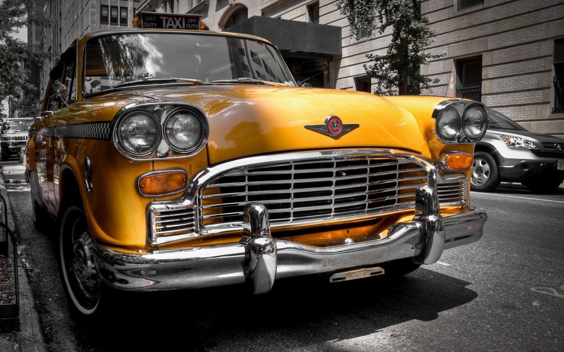 Taxi giallo vintage americano, 1920x1200 Full HD+, iMac