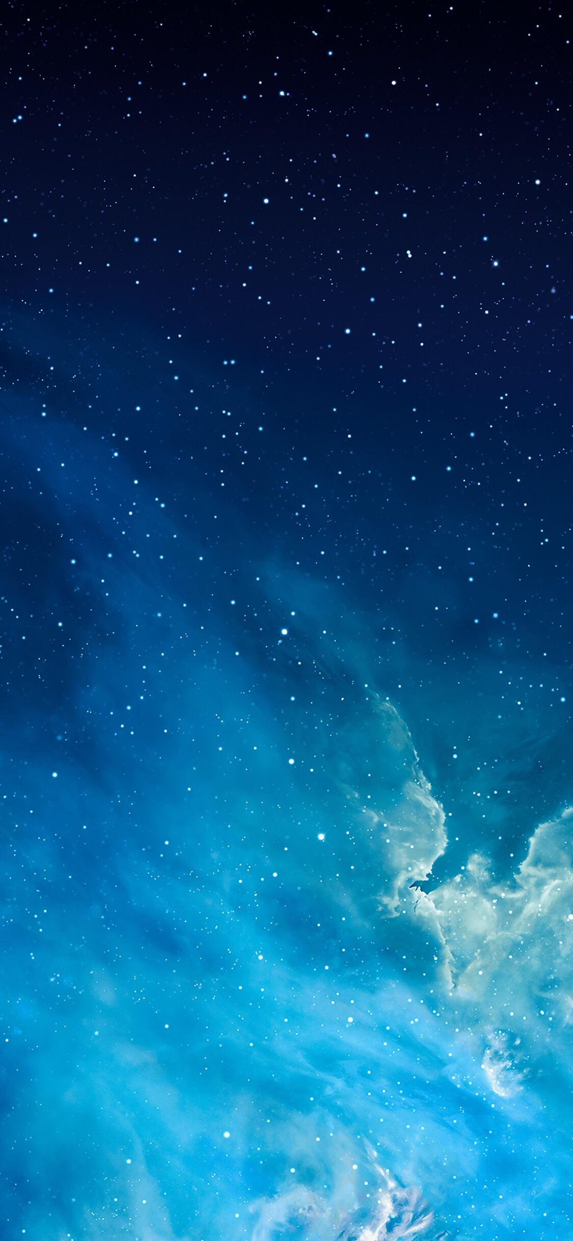 Nebulosa blu con stelle, 1125x2436 Full HD Verticale, iPhone