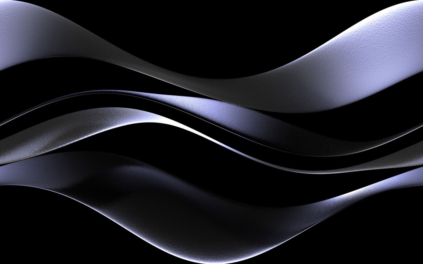 Onde astratte metalliche nere, 1400x875 HD, Desktop