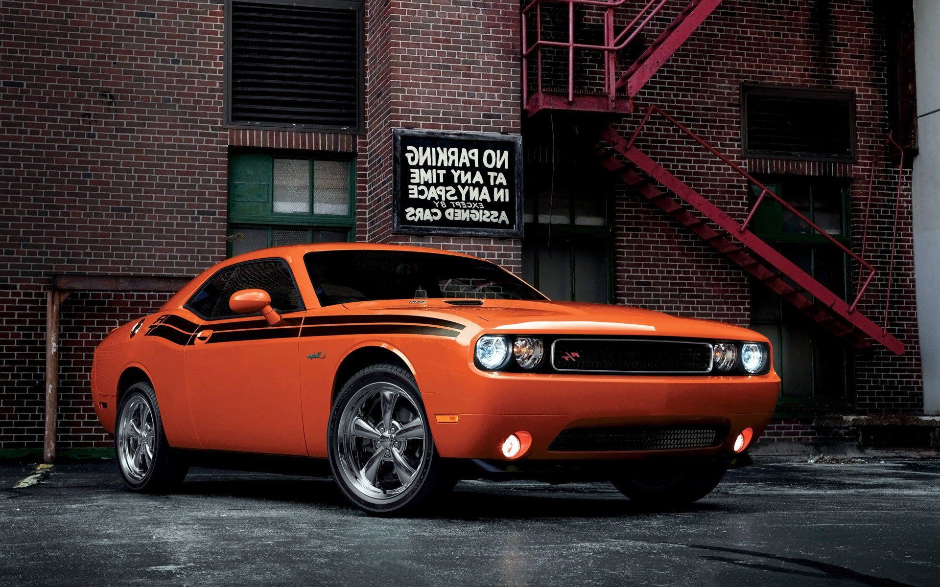 Dodge Challenger arancione classica, V8, 1920x1200 WUXGA, PC