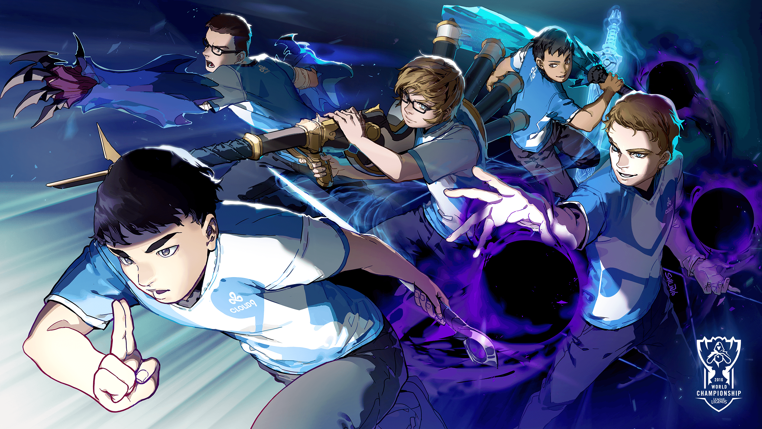 Cloud9 League of Legends Worlds squadra, MOBA, 2560x1440 QHD, Laptop