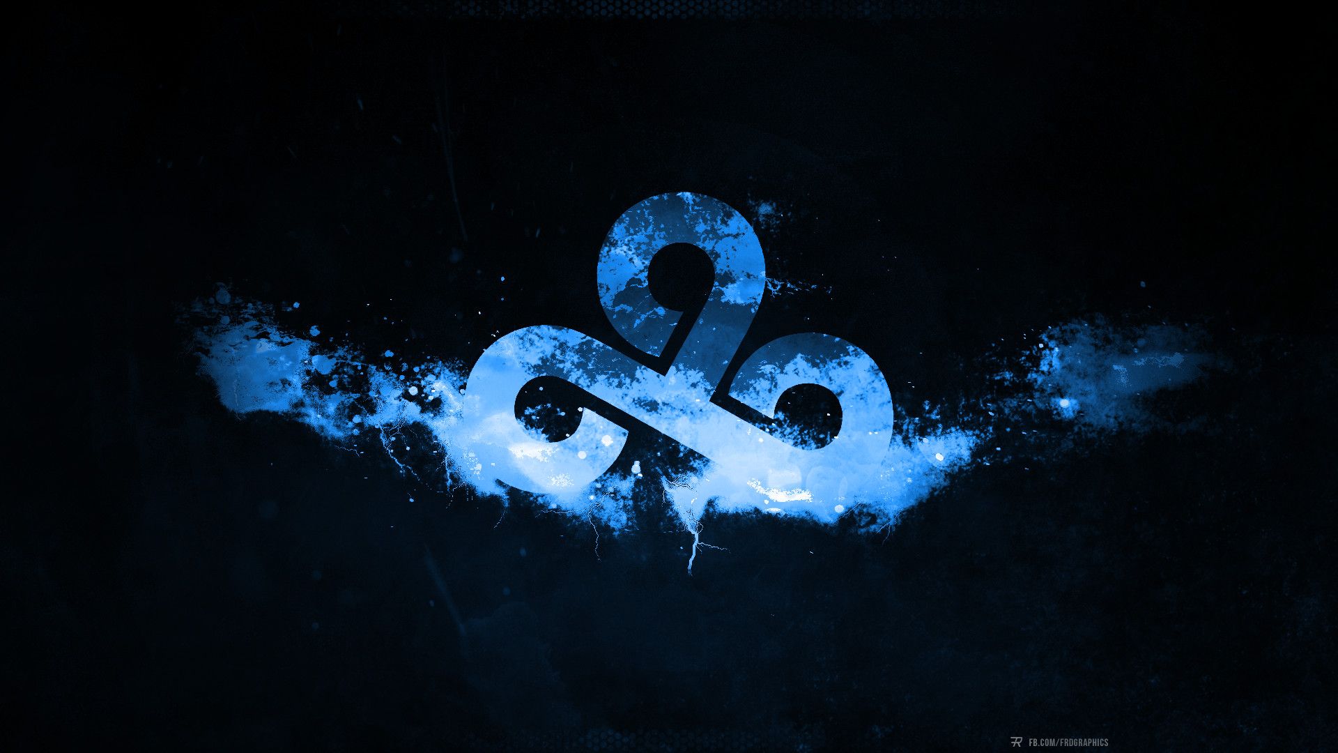 Logo Cloud9 esplosione blu, esports, 1920x1080 Full HD, Laptop