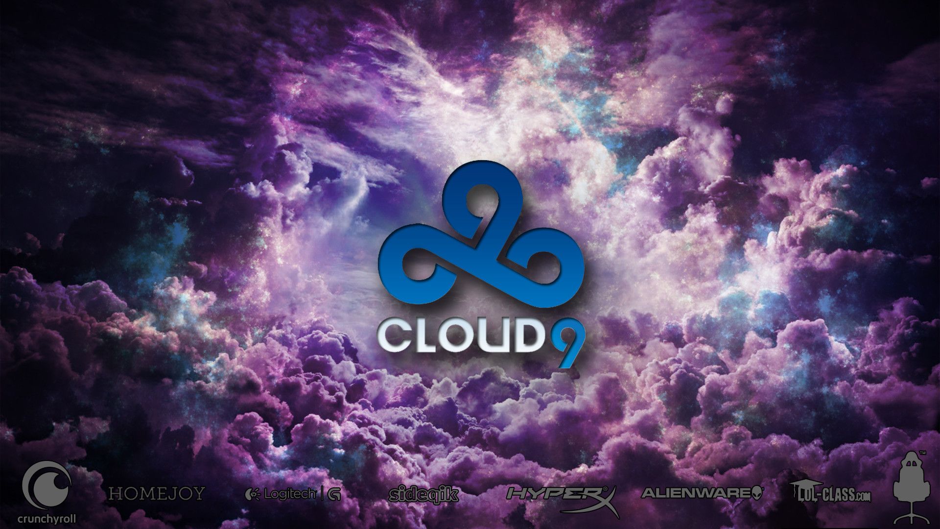 Logo Cloud9 con sponsor, 1920x1080 Full HD, PC