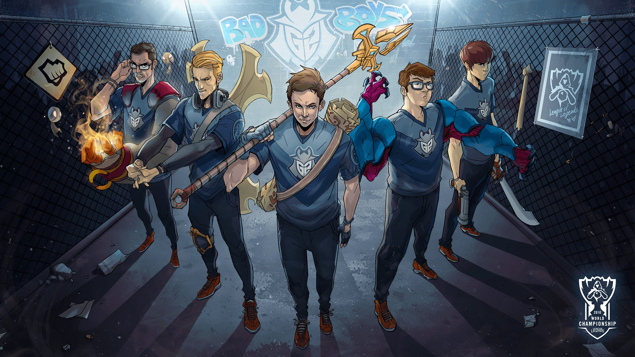 team G2 esports illustrazione, 2560x1440 1440p, Desktop