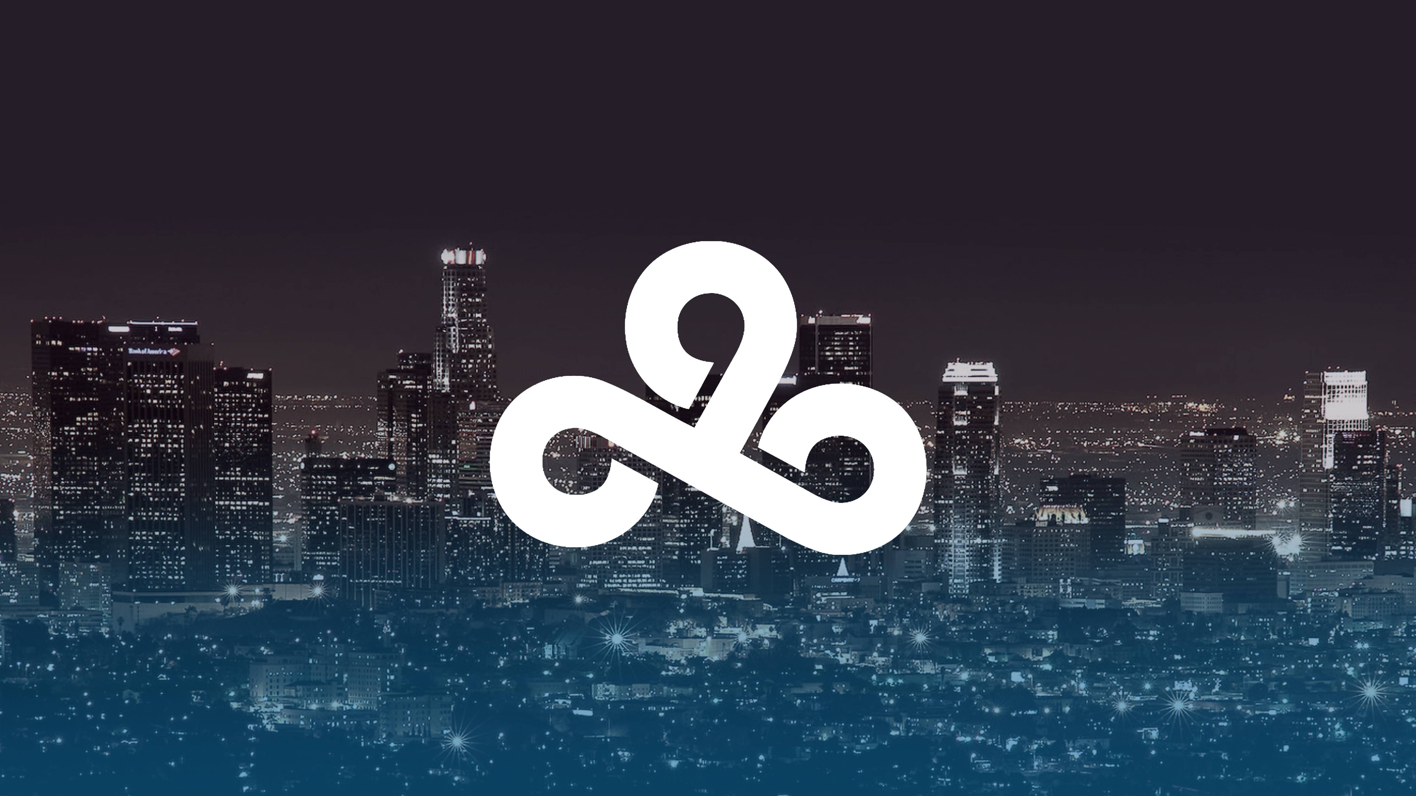 Logo Cloud9 skyline notturno, 4800x2700 4K, Desktop 4K