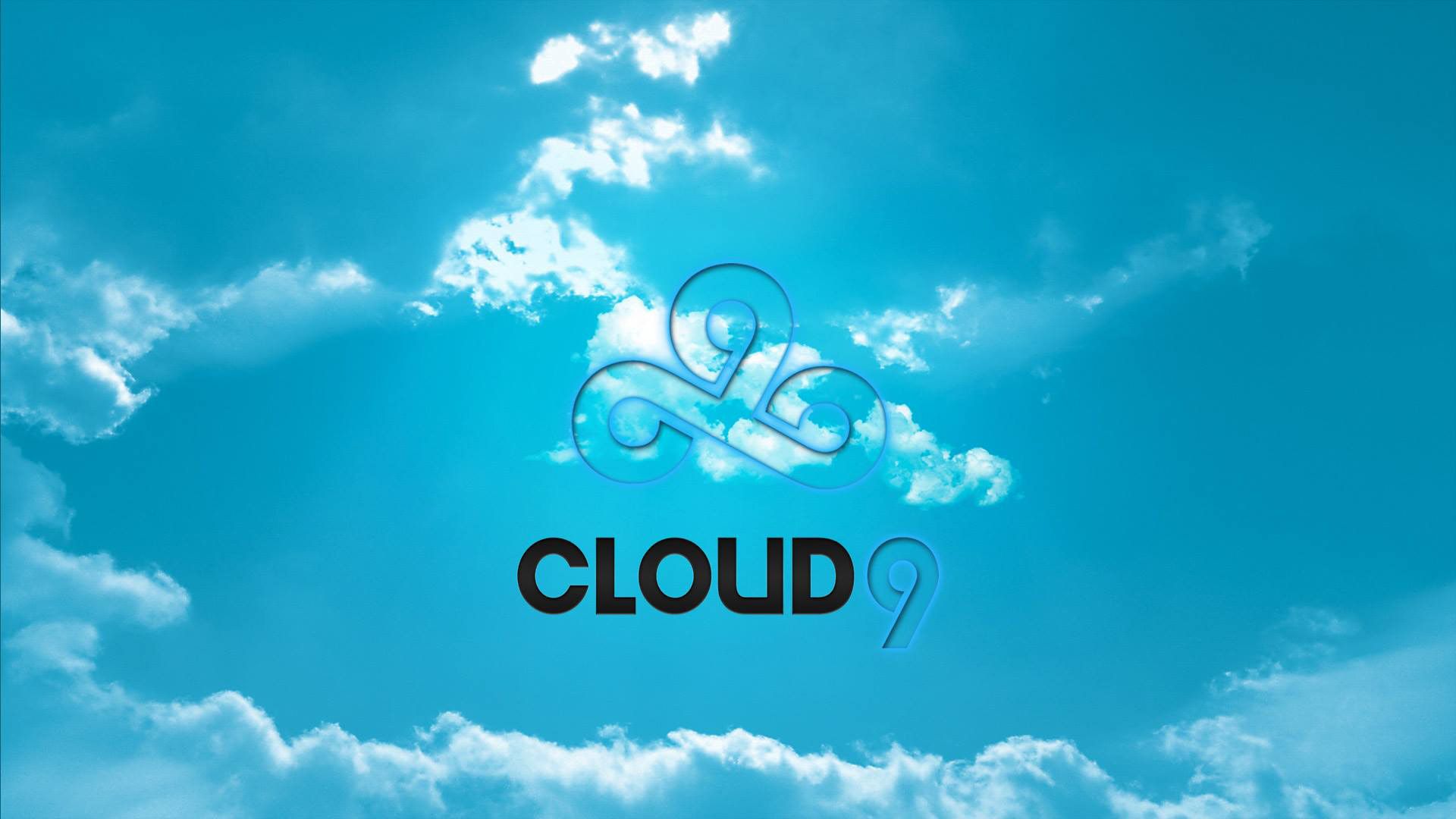 Logo Cloud9 tra nuvole azzurre, 1920x1080 Full HD, Desktop