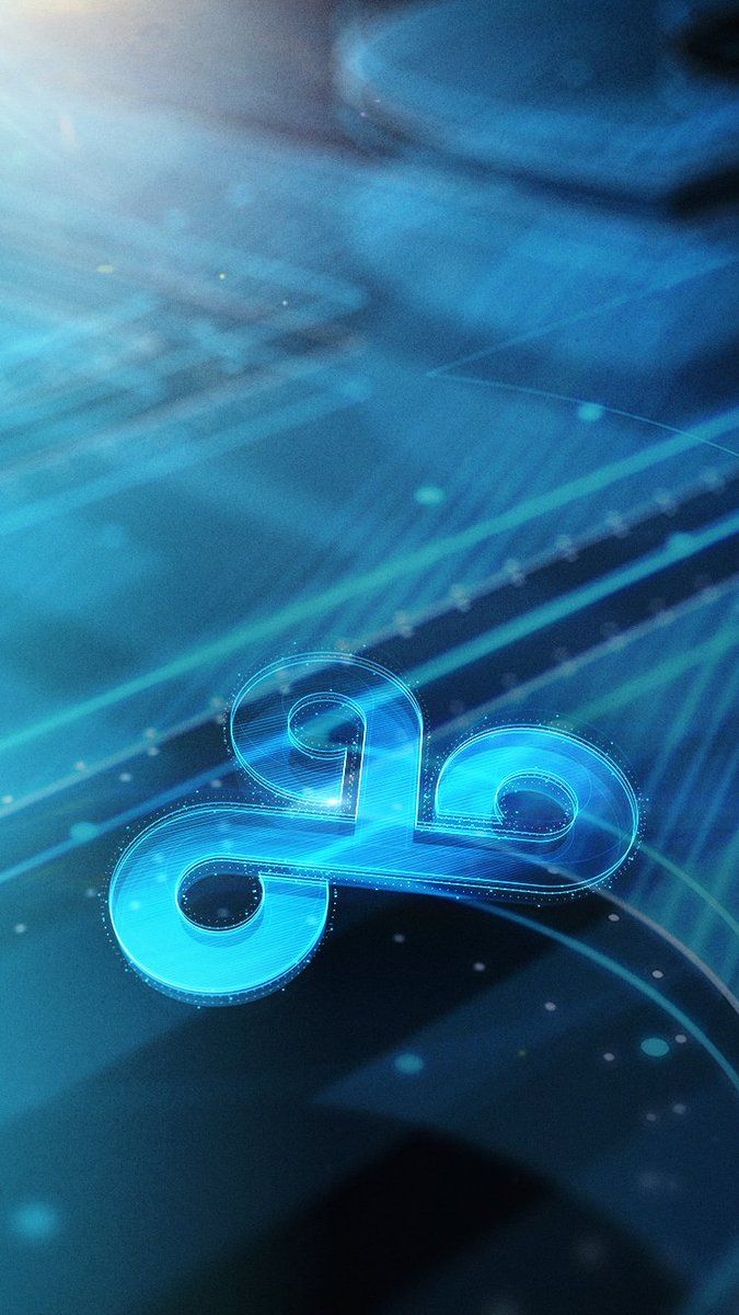 Logo Cloud9 blu tecnologico, 675x1200 Full HD Verticale, iPhone