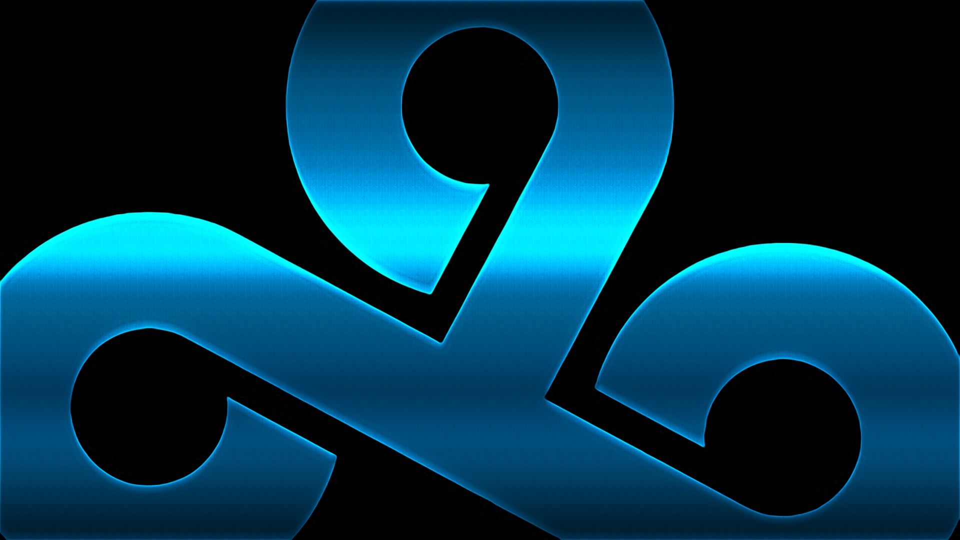 Logo Cloud9 blu su nero, 1920x1080 1080p, Desktop