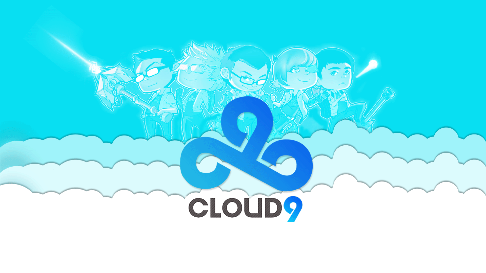 Logo Cloud9 con mascotte, 1920x1080 1080p, Desktop