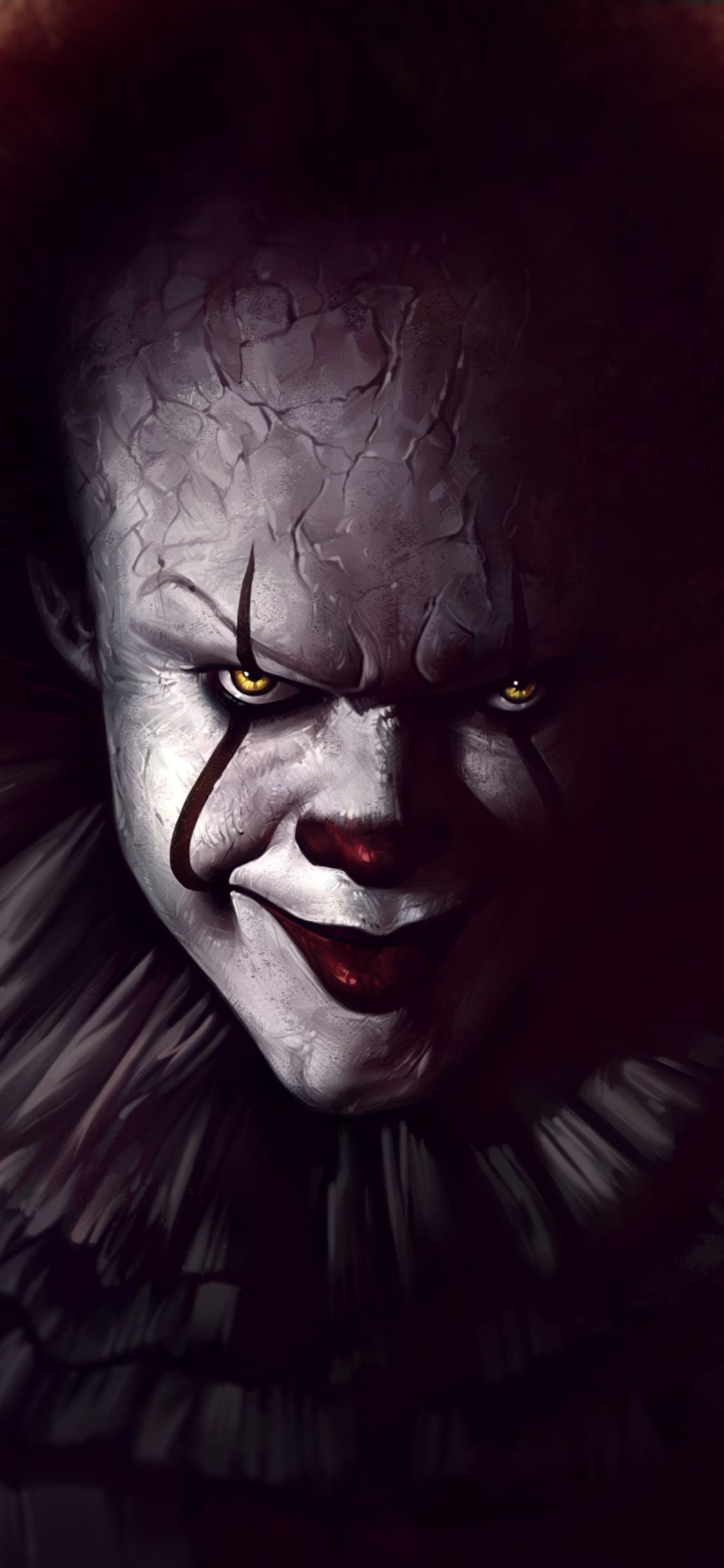 Clown Pennywise spaventoso volto, 1125x2436 Full HD Verticale, iPhone