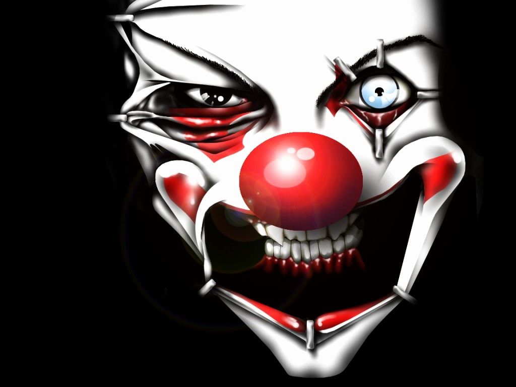 Clown spaventoso volto inquietante, 1024x768 HD, PC