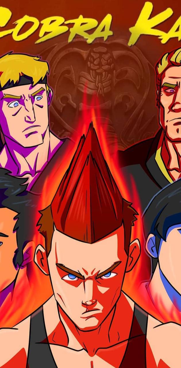 Personaggi Cobra Kai animati, 630x1280 Verticale, Mobile