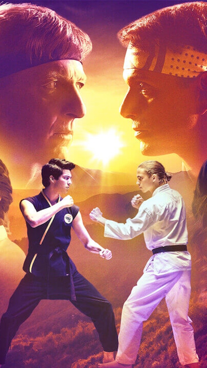 Cobra Kai combattenti karate tramonto, 696x1237 Verticale, OnePlus