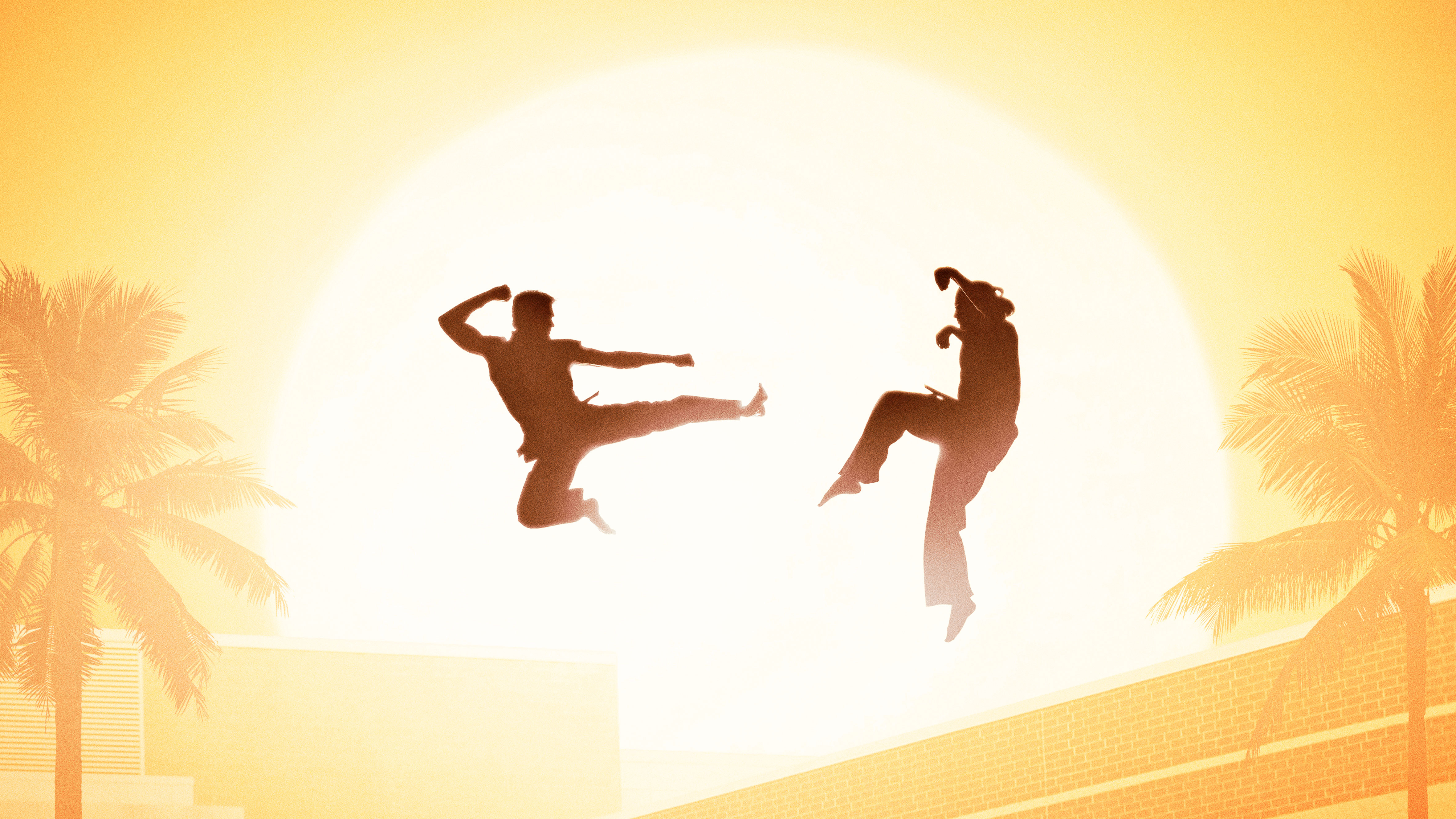 Silhouette karate Cobra Kai tramonto, 4725x2657 UHD, Monitor 4K