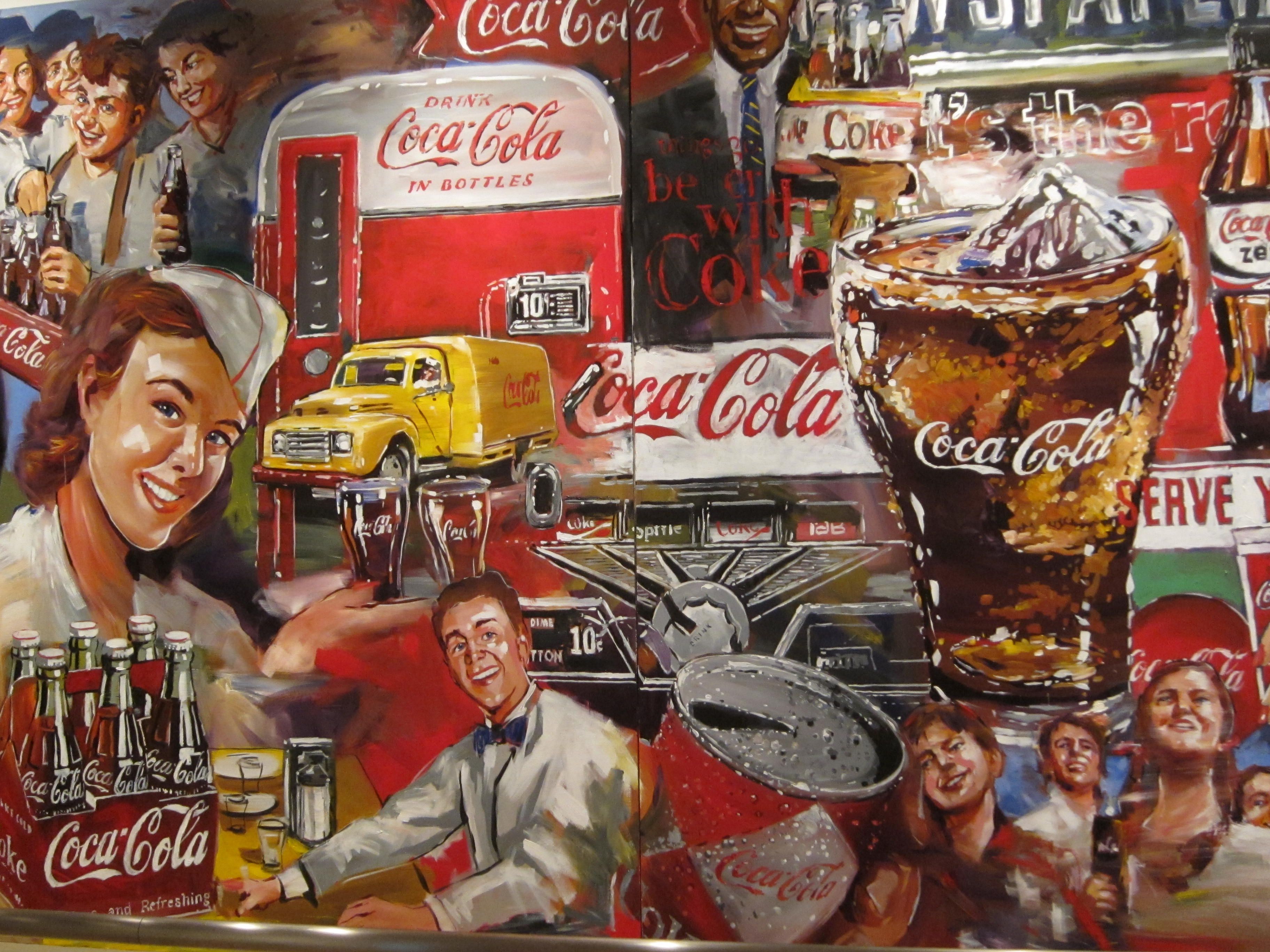 Collage vintage Coca-Cola pubblicità, 3648x2736 2K+, PC