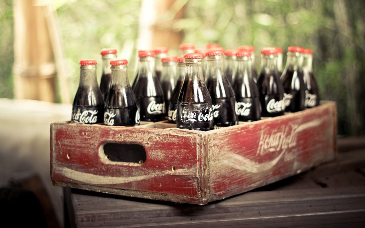 Cassa vintage bottiglie Coca-Cola, 1280x800 720p, PC