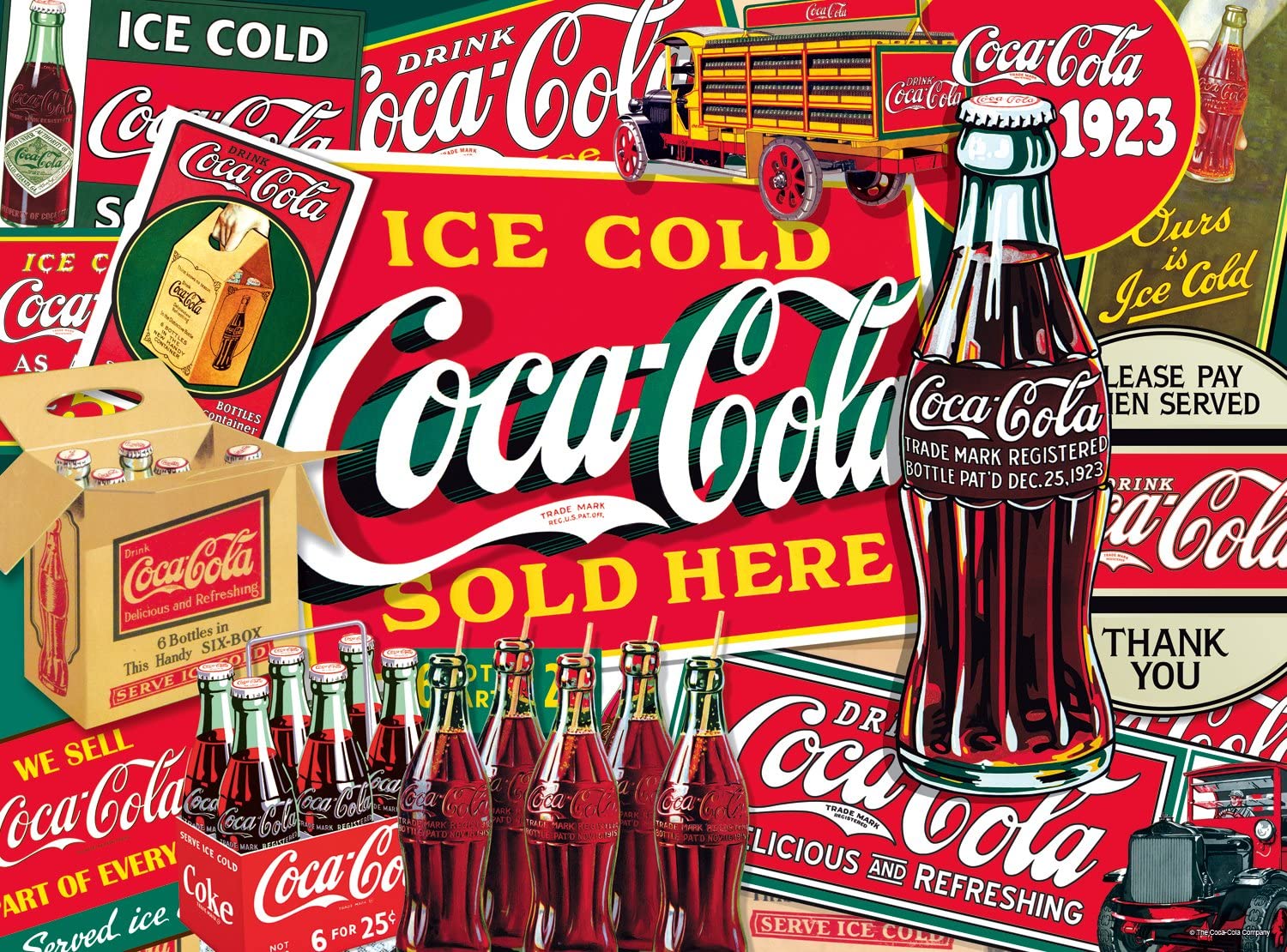 Pubblicità vintage Coca-Cola collage, 1500x1110 HD, Desktop