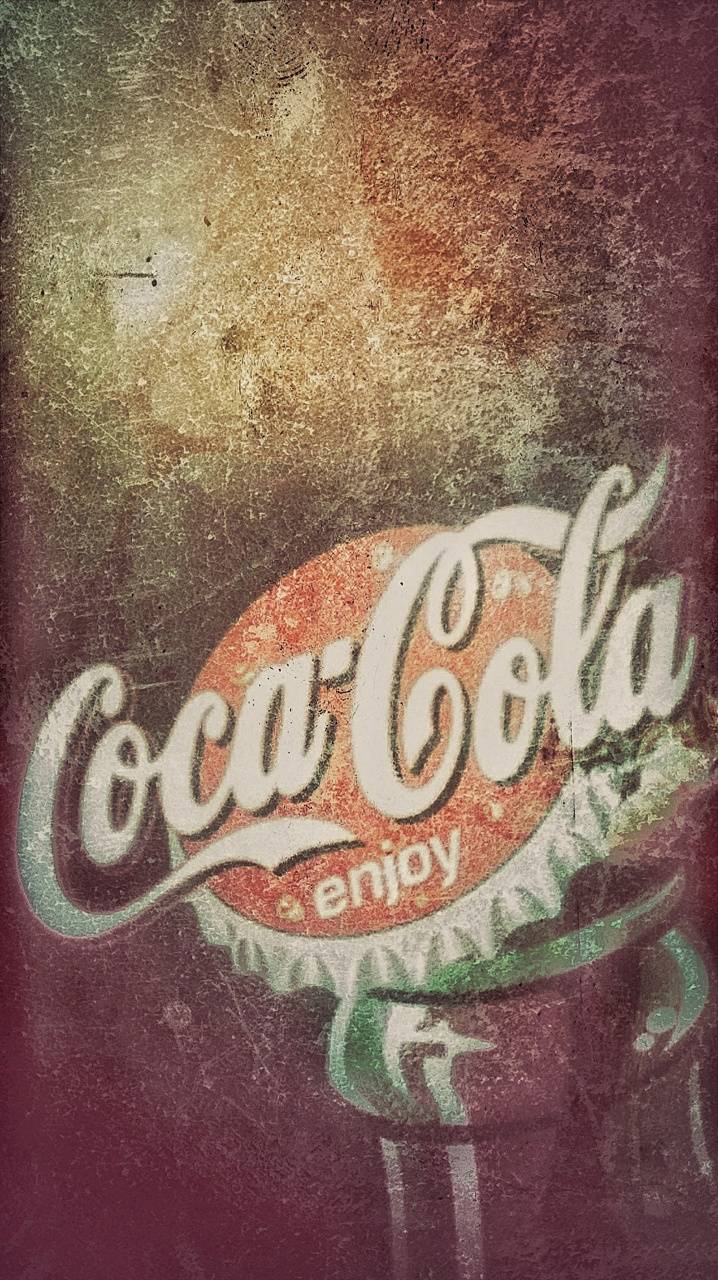 Logo Coca-Cola vintage texture, 718x1280 Verticale, Telefono