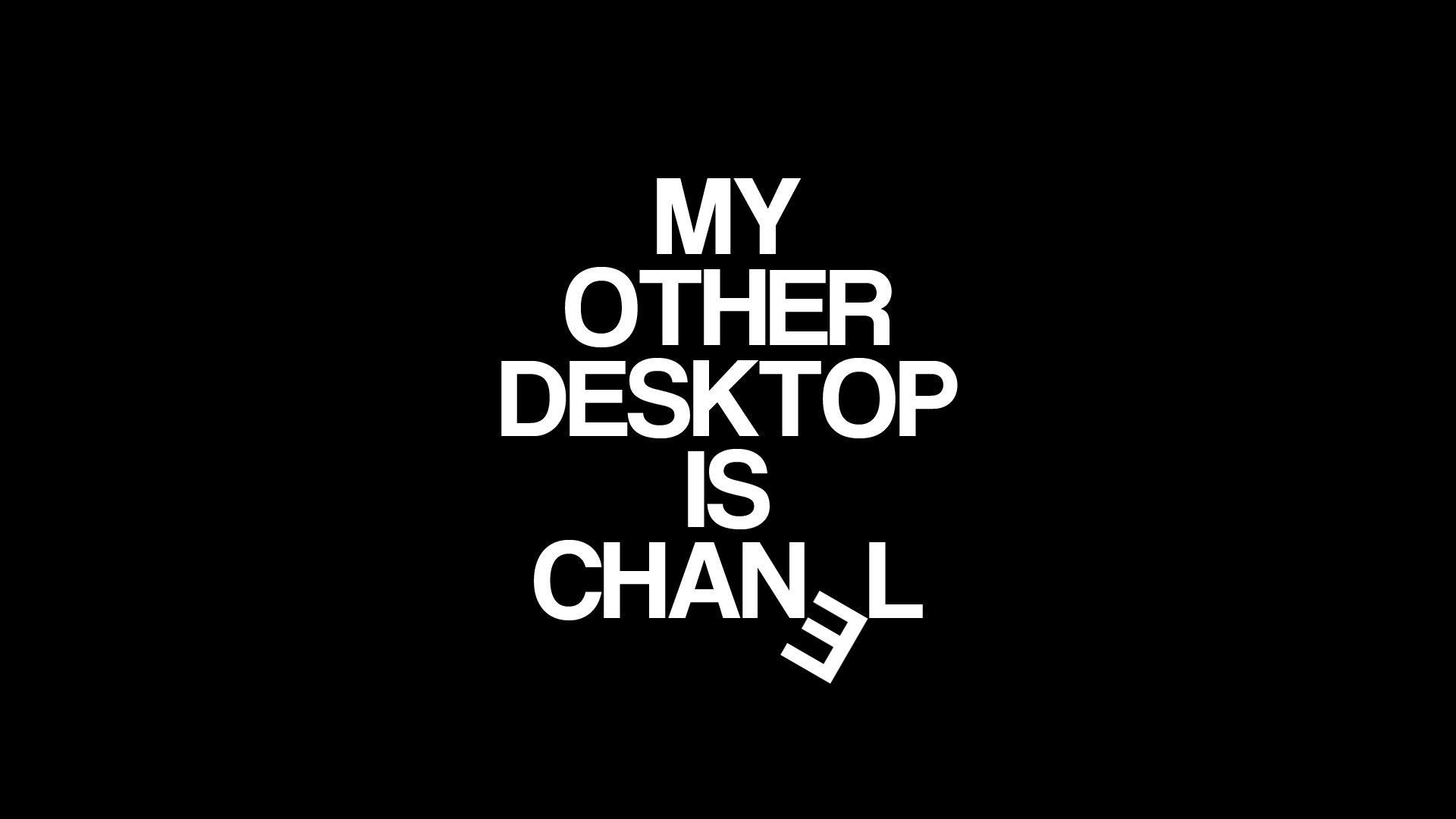 Testo Chanel su nero, 1920x1080 1080p, PC