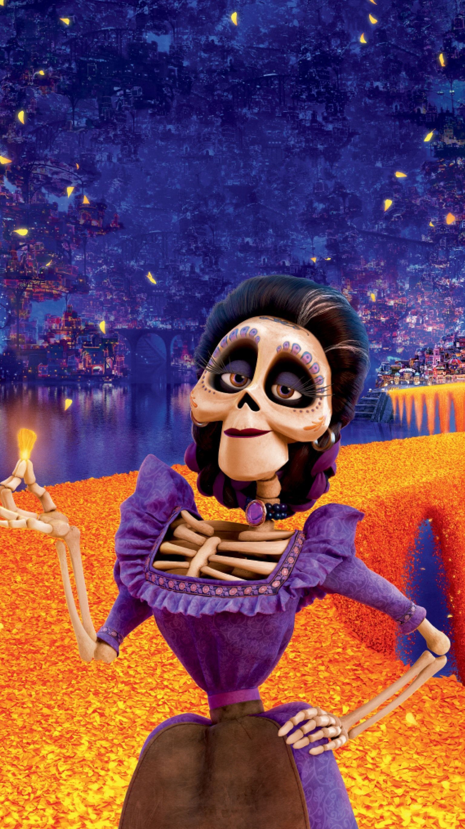 Mama Imelda scheletro Coco Pixar, 1536x2733 Full HD Verticale, iPhone