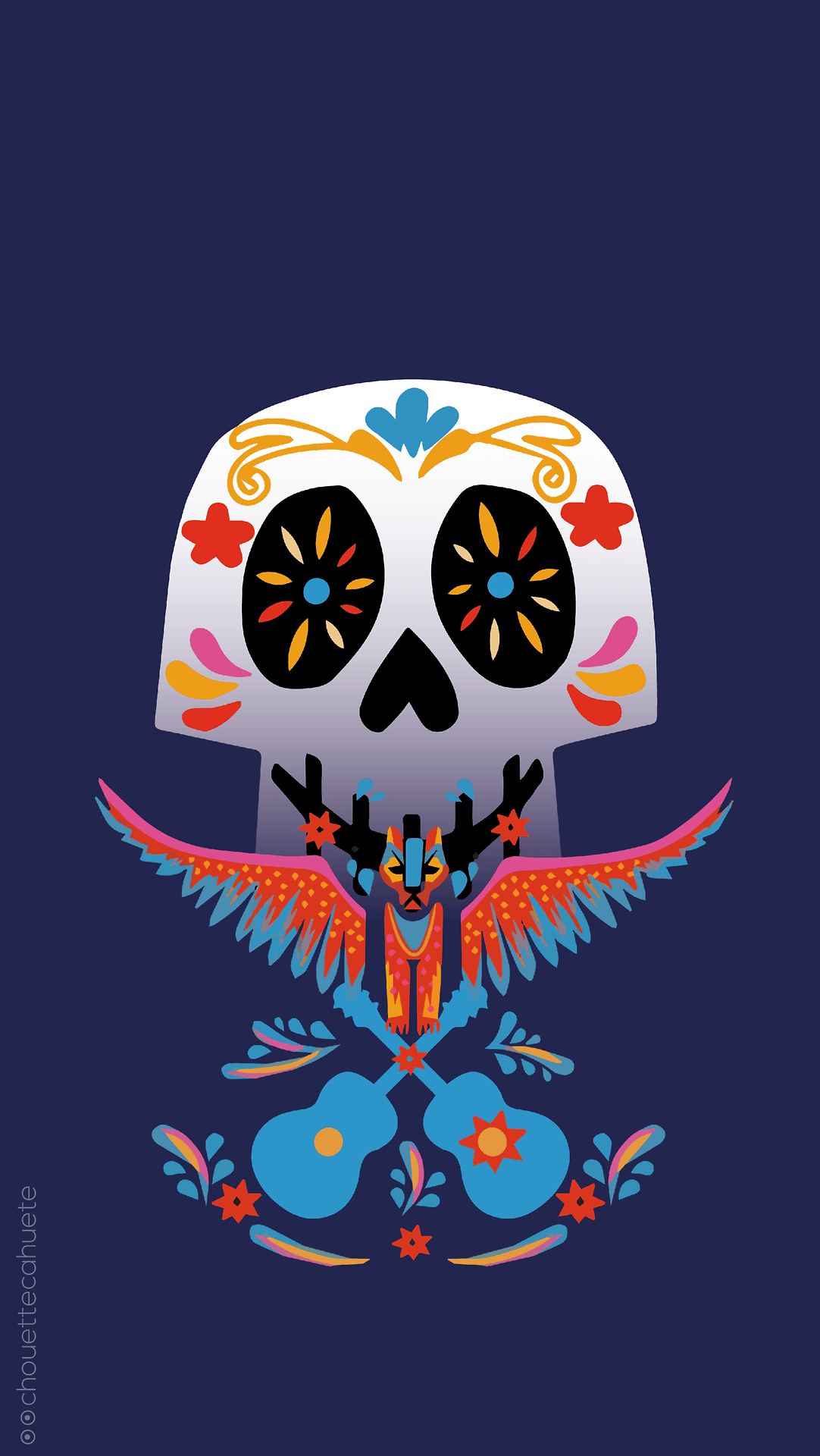 Teschio messicano Coco Pixar, Dia de los Muertos, 1082x1920 Verticale, Mobile