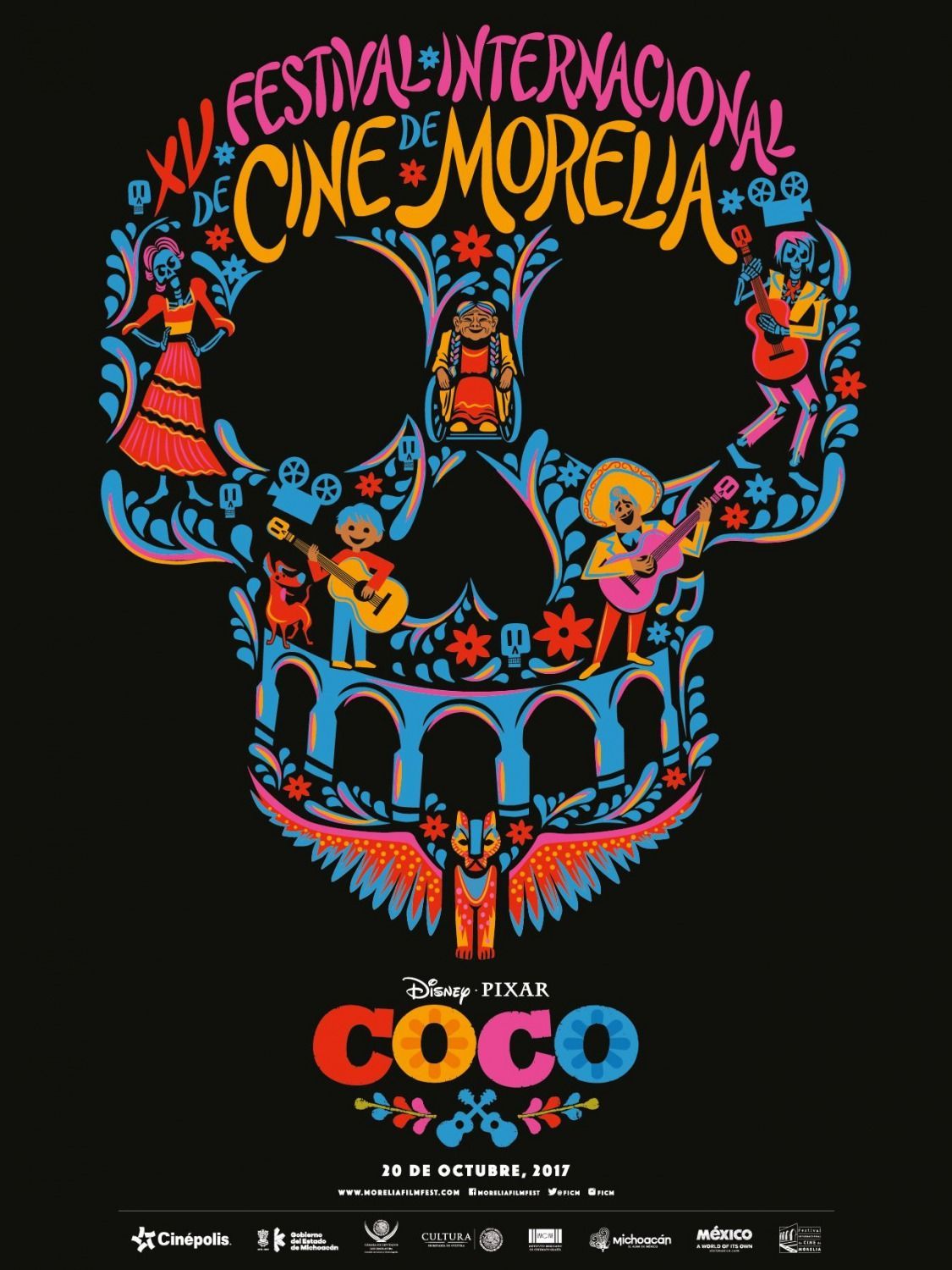 Poster teschio Coco Pixar, 1125x1500 Full HD Verticale, iPhone