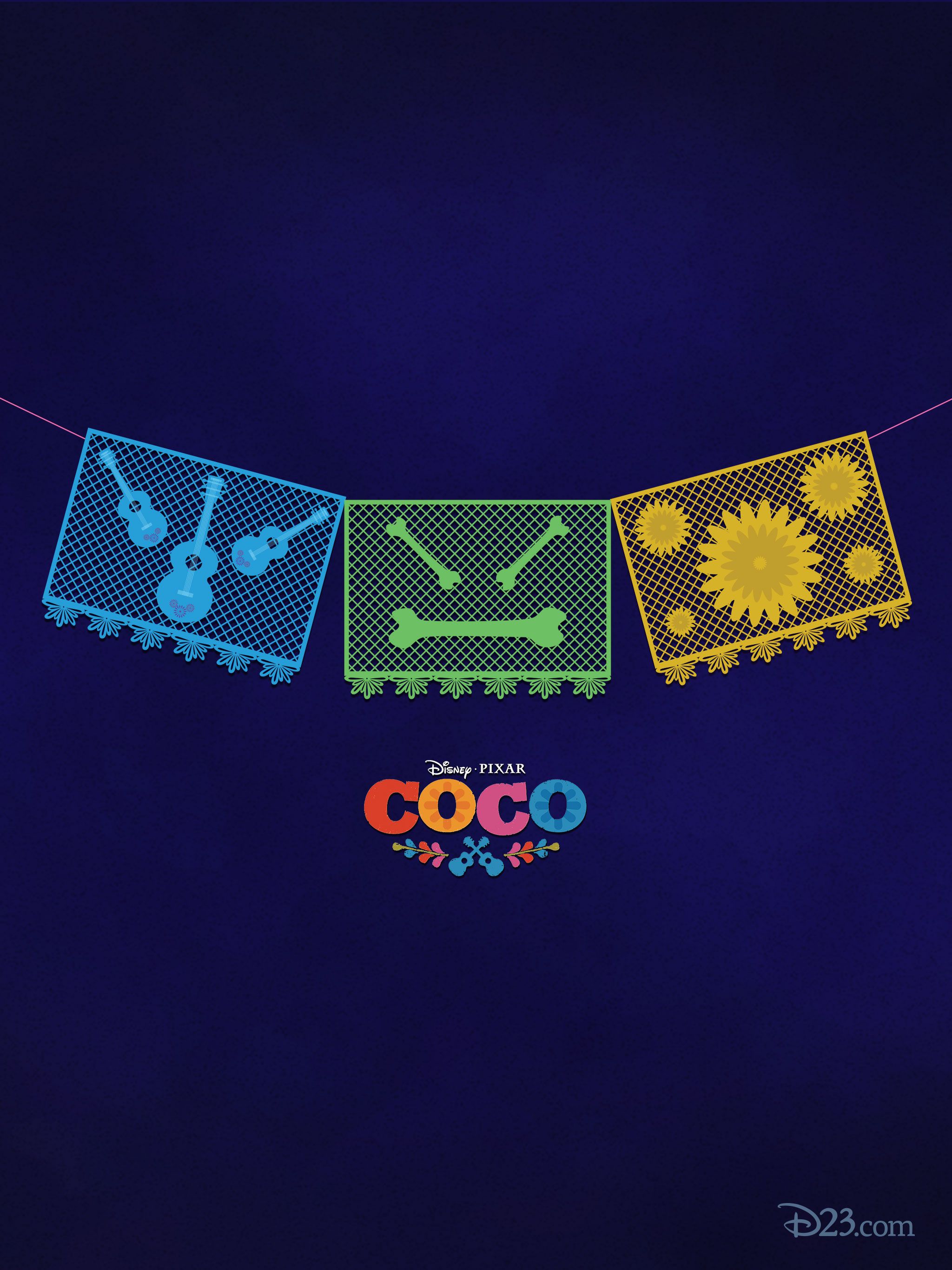 Coco Pixar papel picado bandierine, 2048x2732 Verticale, Mobile