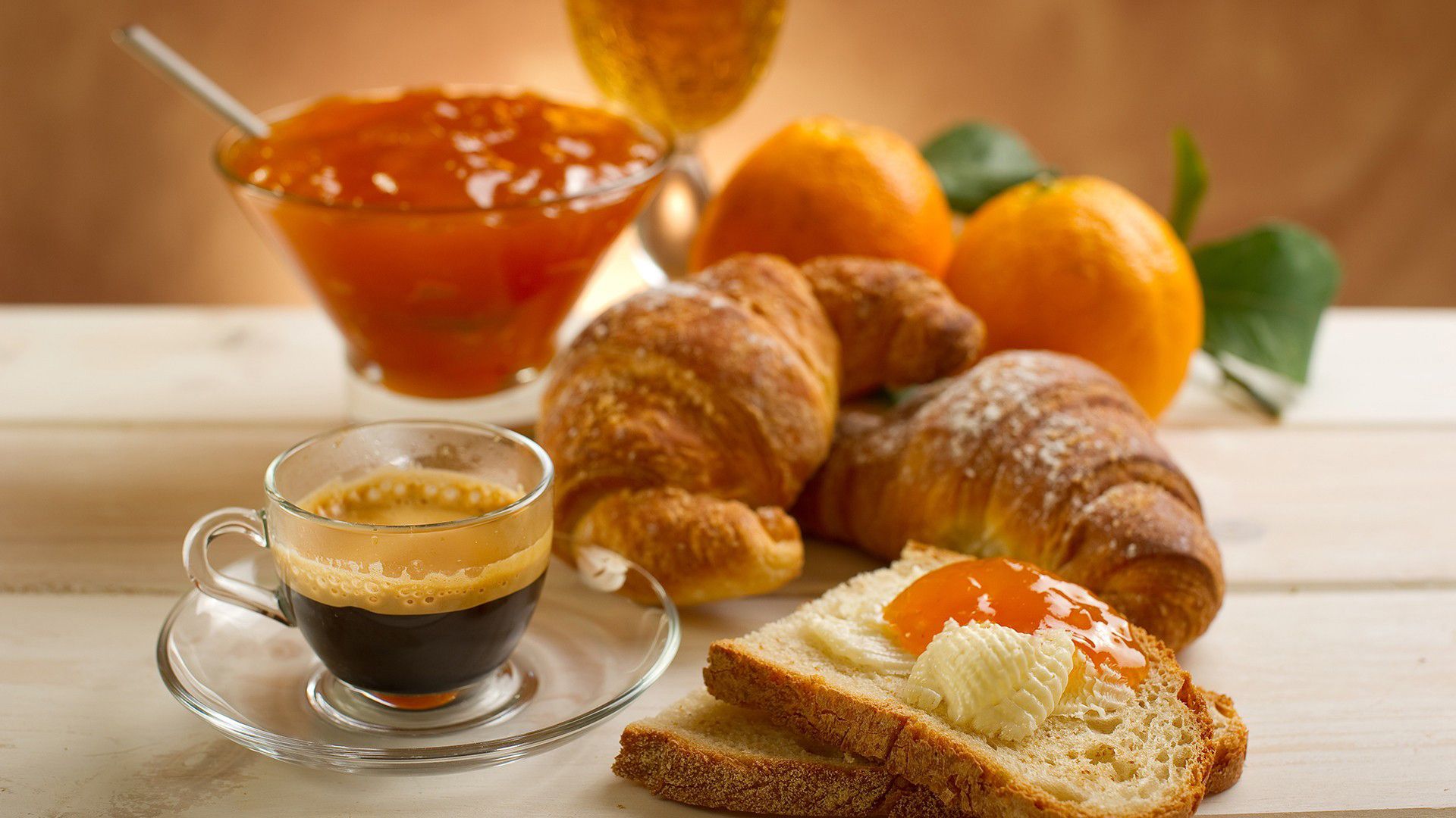 Colazione con caffè e cornetti, 1920x1080 1080p, Desktop