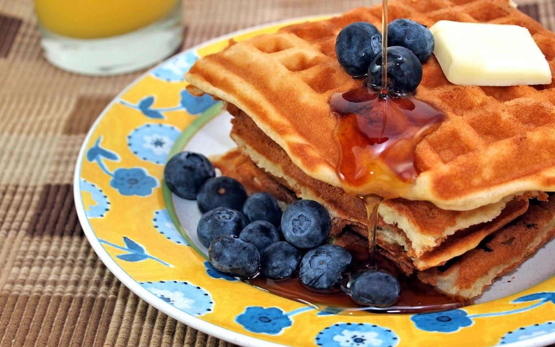 Waffle con mirtilli e sciroppo, 1920x1200 Full HD+, PC Desktop